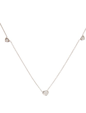 Roberto Coin 18K Diamond Heart Station Necklace