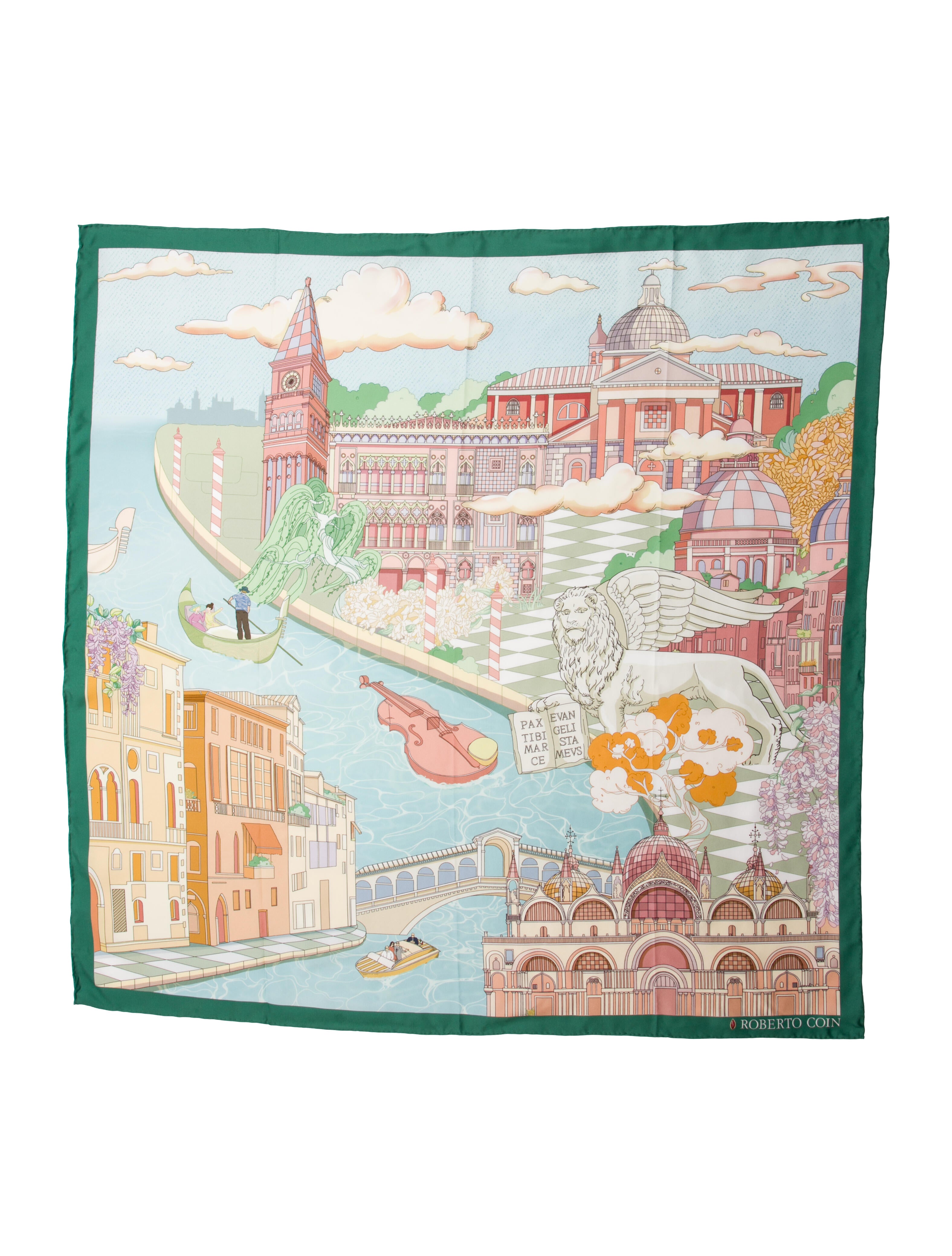 Roberto Coin Silk Printed Scarf