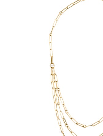 Roberto Coin 18K Diamond Triple-Strand Paper Clip Chain Necklace