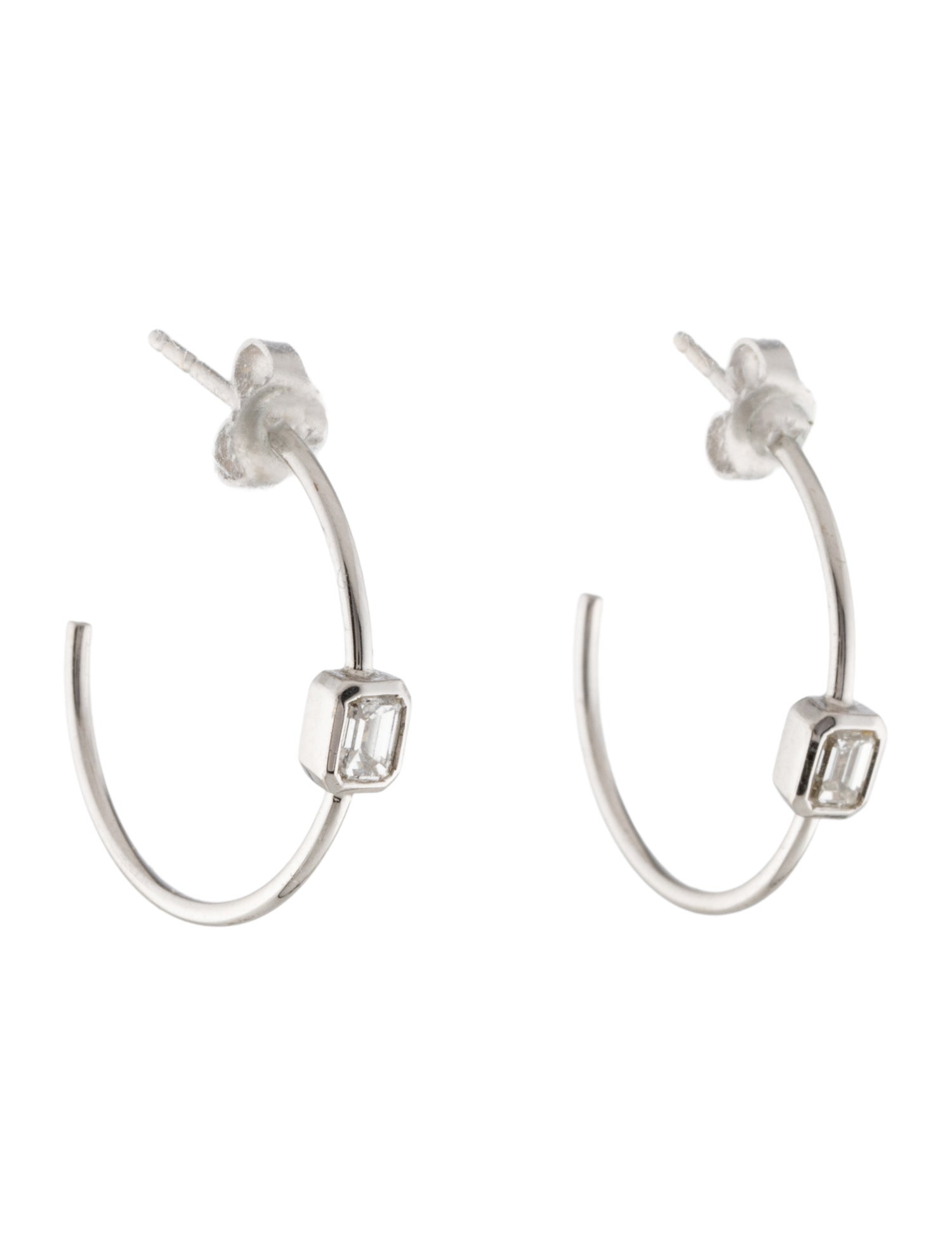 Roberto Coin 18K Diamond Hoop Earrings