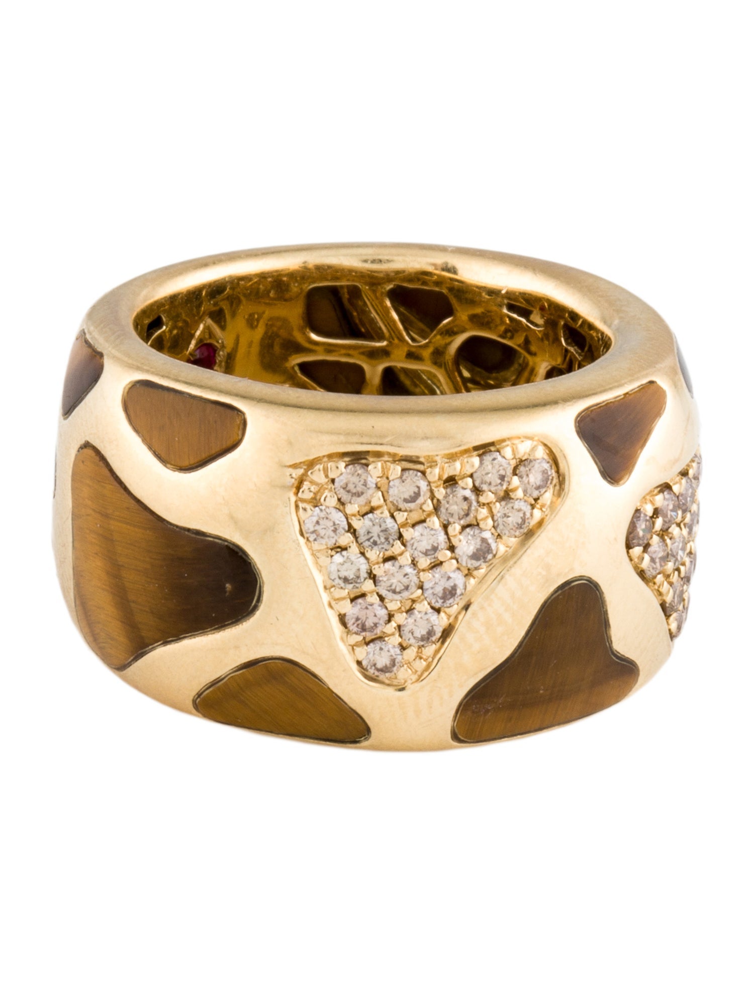 Roberto Coin 18K Tiger's Eye Quartz & Diamond Giraffe Animalier Ring