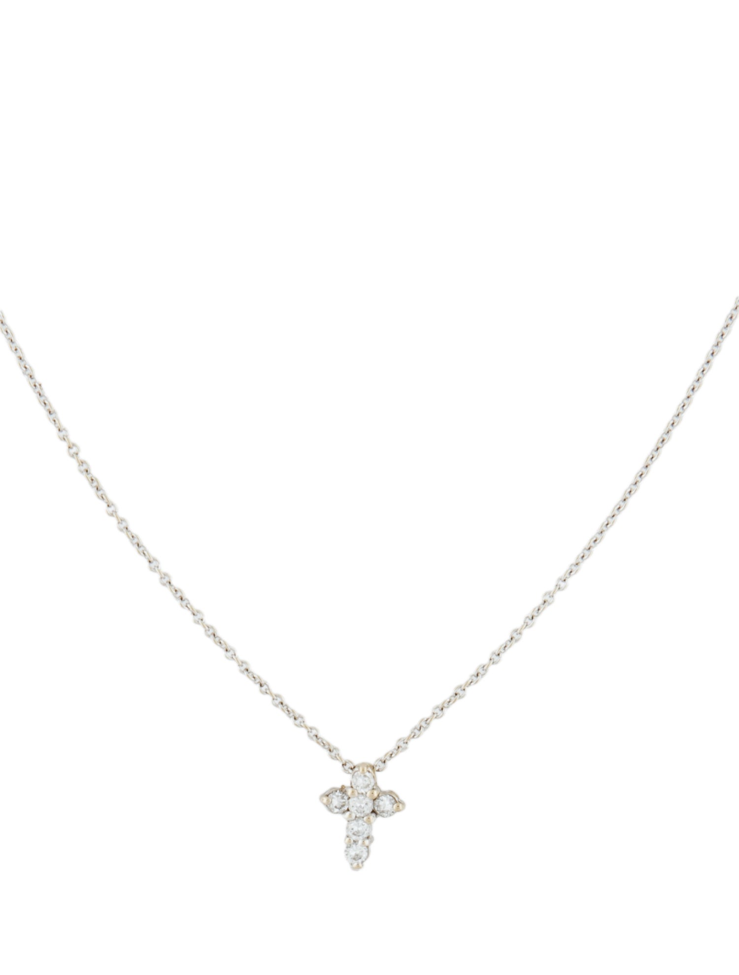 Roberto Coin 18K Diamond Baby Cross Pendant Necklace