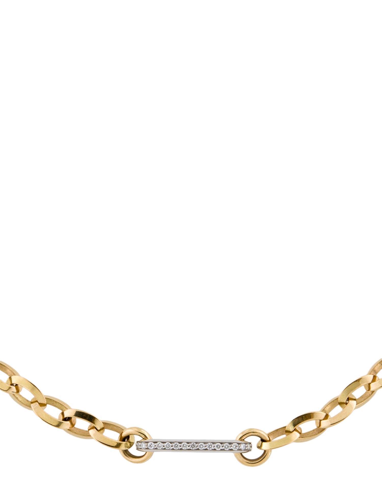 Roberto Coin 18K Diamond Beveled Chain Necklace