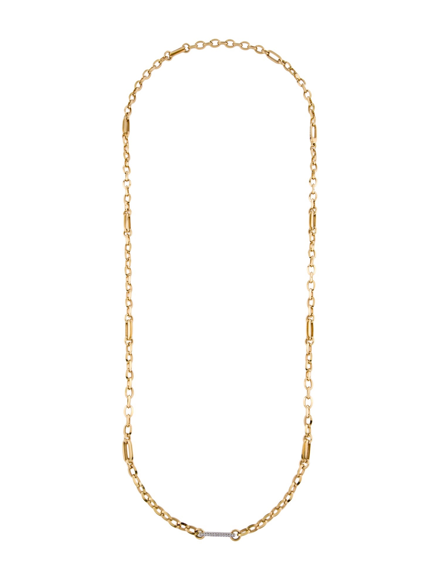 Roberto Coin 18K Diamond Beveled Chain Necklace