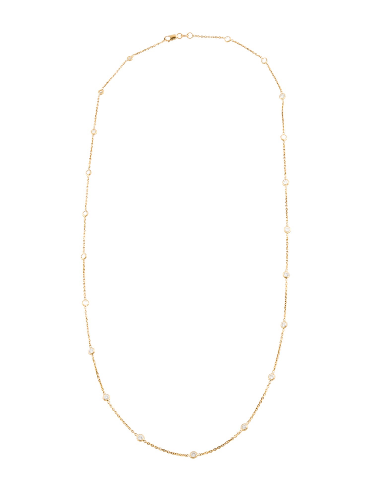 Roberto Coin 18K 1.68ctw Diamonds By The Inch 21 Station Necklace
