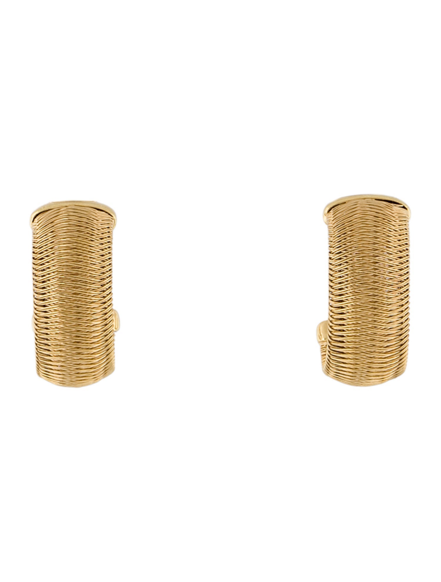 Roberto Coin 18K Tight Woven Hoop Earrings