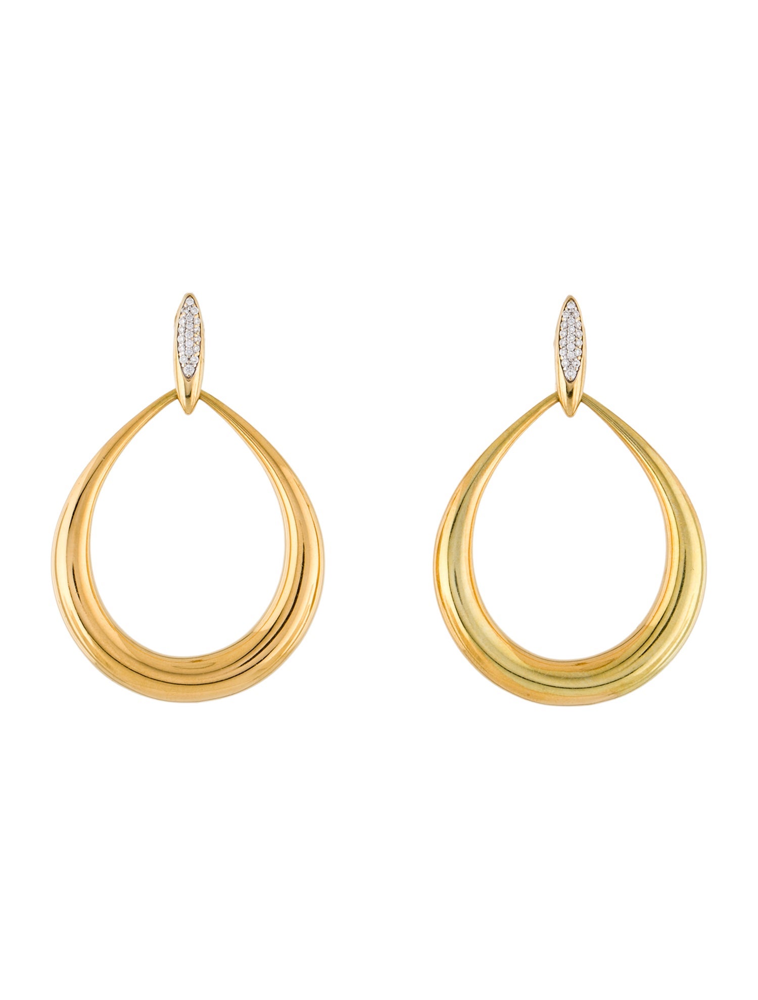 Roberto Coin 18K Diamond Teardrop Earrings