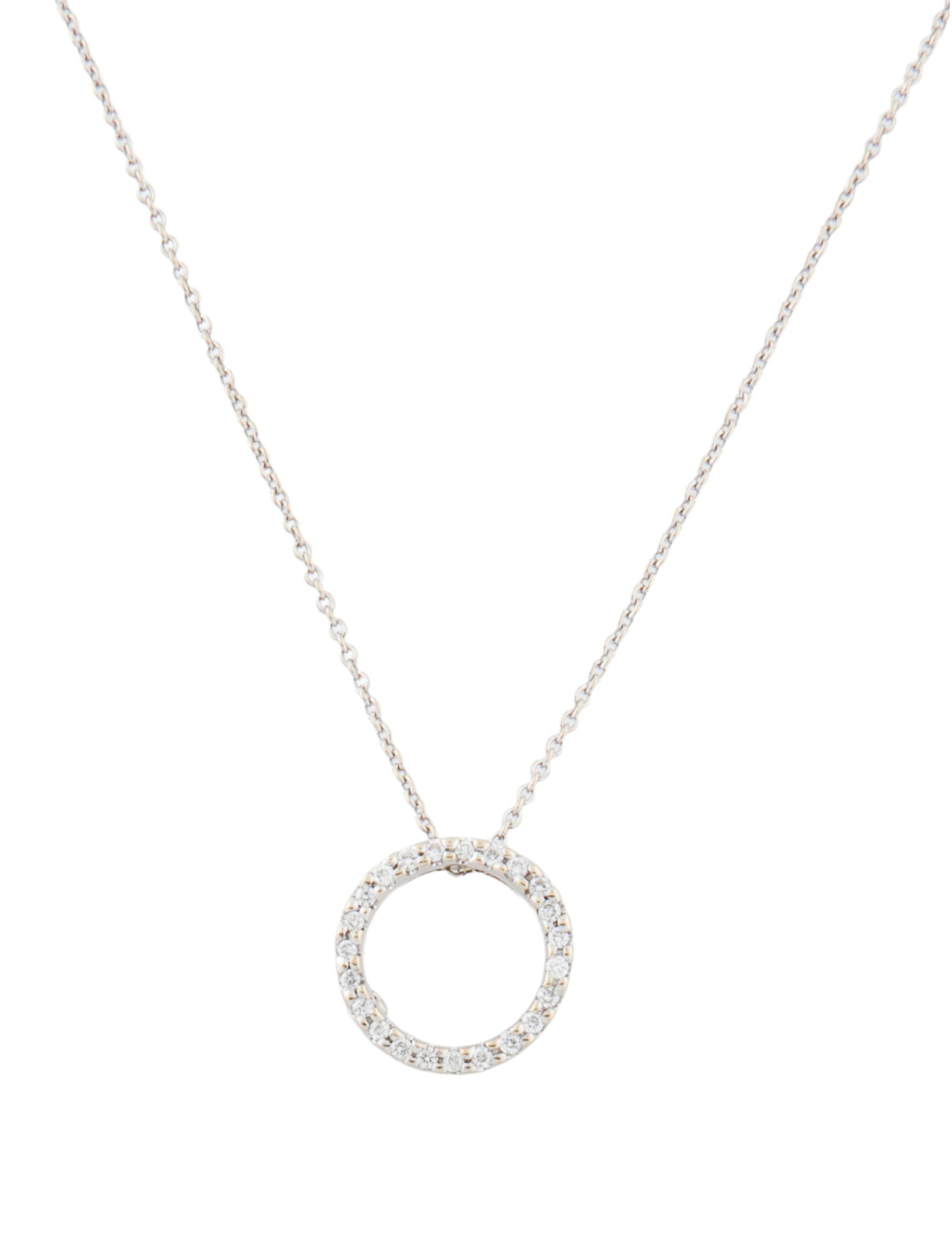 Roberto Coin 18K Diamond Circle Pendant Necklace