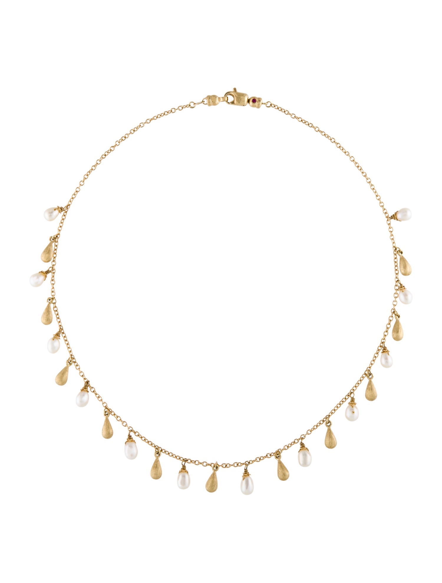 Roberto Coin 18K Pearl Teardrop Fringe Necklace