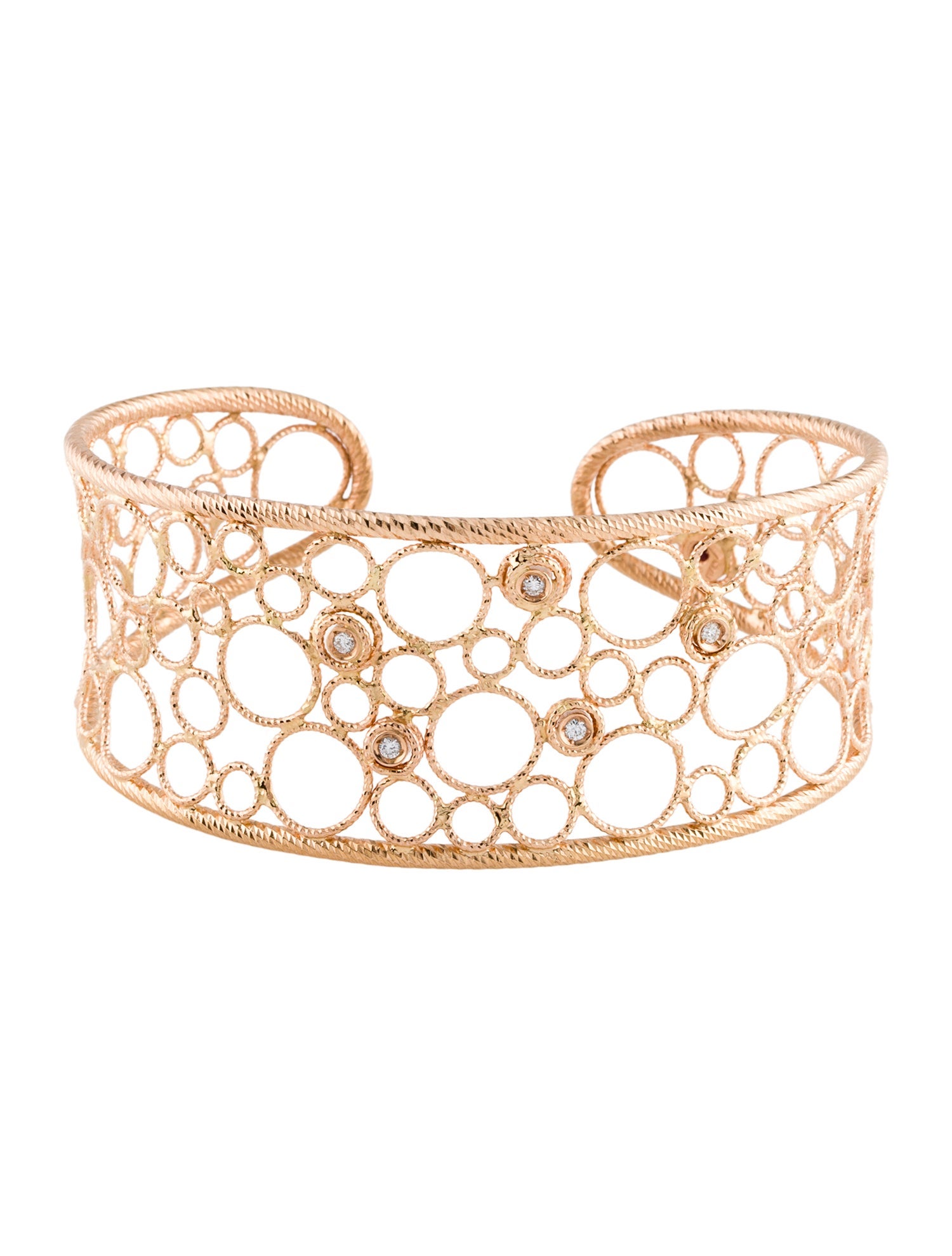 Roberto Coin 18K Diamond Bollicine Cuff Bracelet
