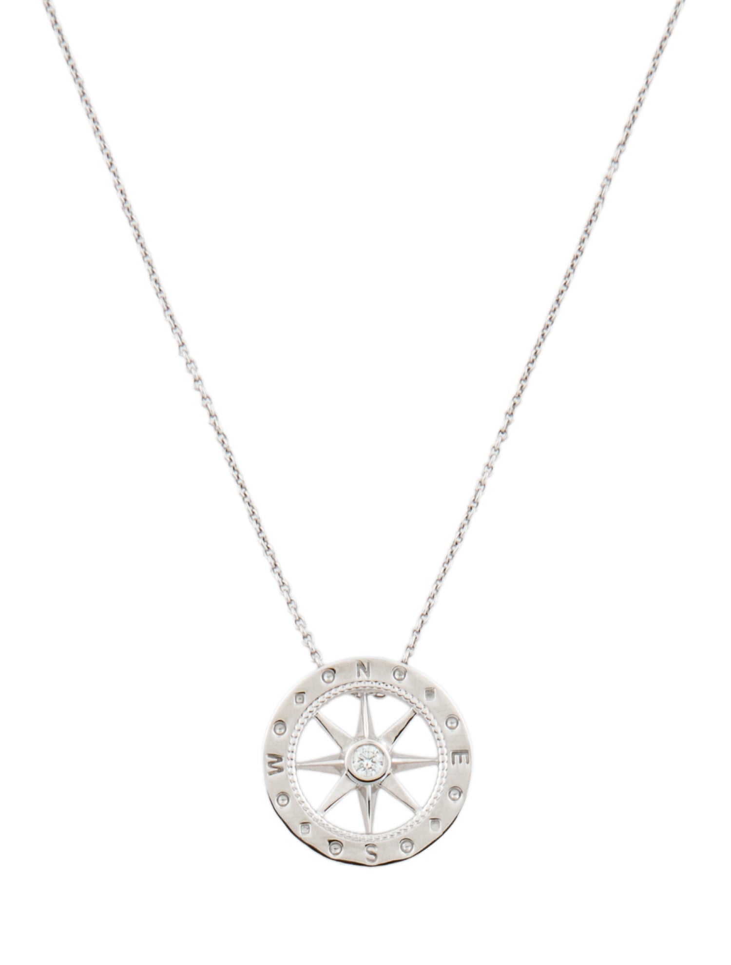 Roberto Coin 18K Diamond Compass Pendant Necklace