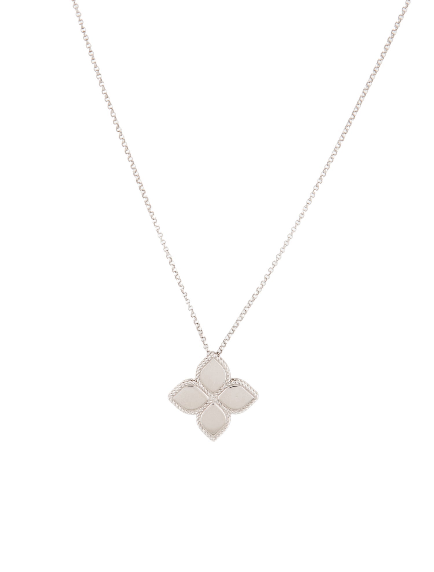 Roberto Coin 18K Princess Flower Pendant Necklace