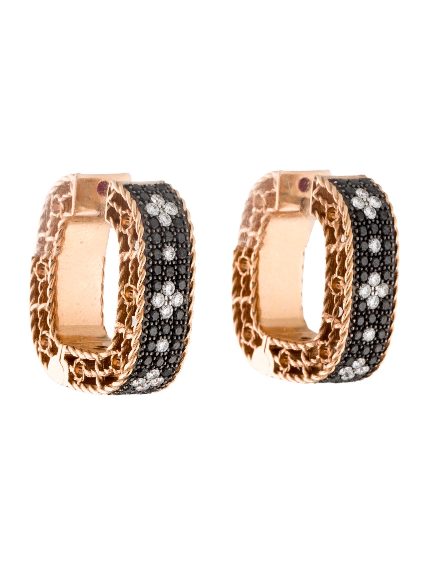 Roberto Coin 18K Diamond Venetian Princess Hoop Earrings