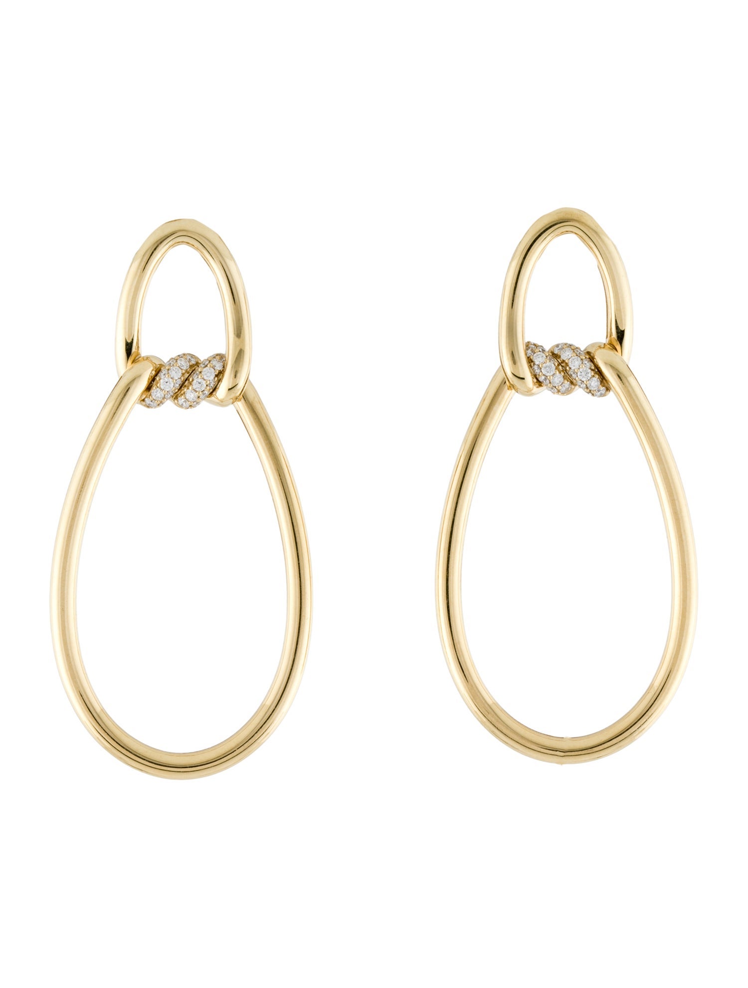 Roberto Coin 18k Cialoma Elongated Drop Earrings