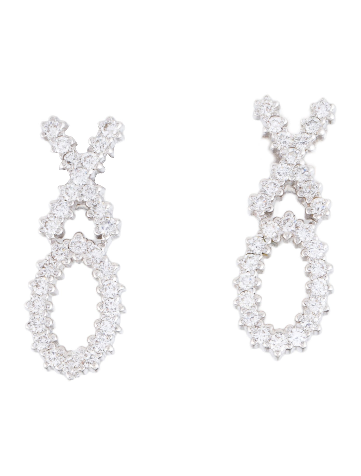 Roberto Coin 18K Diamond XO Drop Earrings