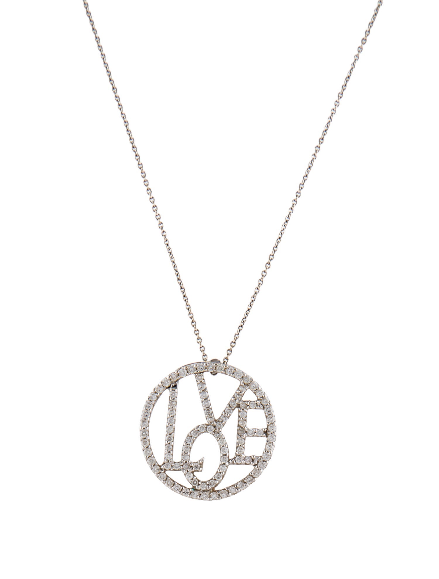 Roberto Coin 18K Diamond Circle Of Love Pendant Necklace