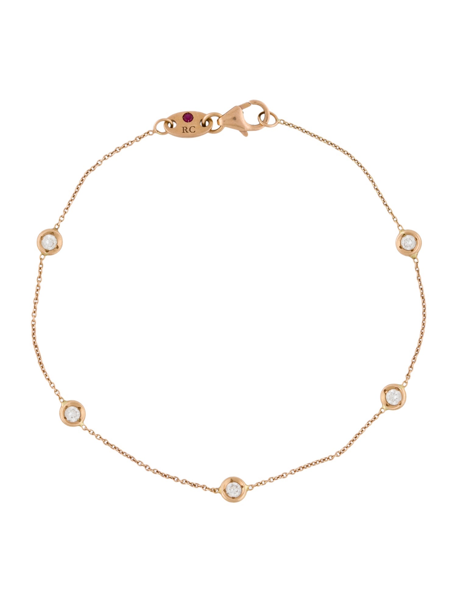 Roberto Coin 18K Diamond By The Inch Station Bracelet