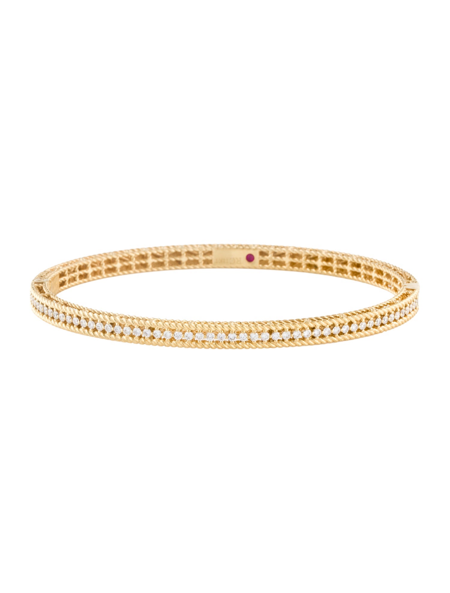 Roberto Coin 18K Diamond Hinged Bangle