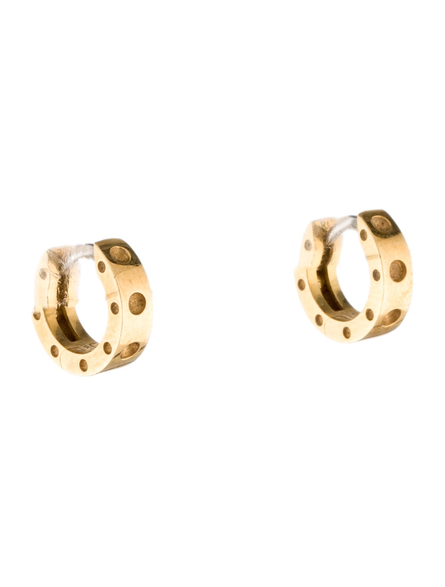 Roberto Coin 18K Pois Moi Huggie Earrings