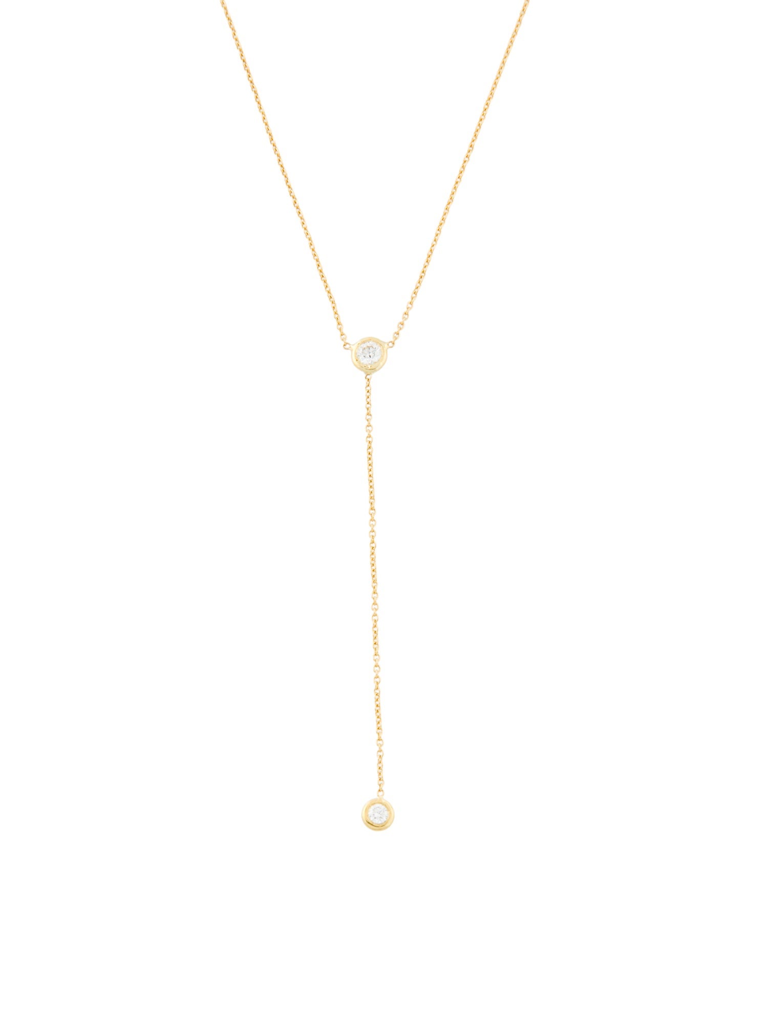 Roberto Coin 18K Tiny Treasures Diamond Y Necklace