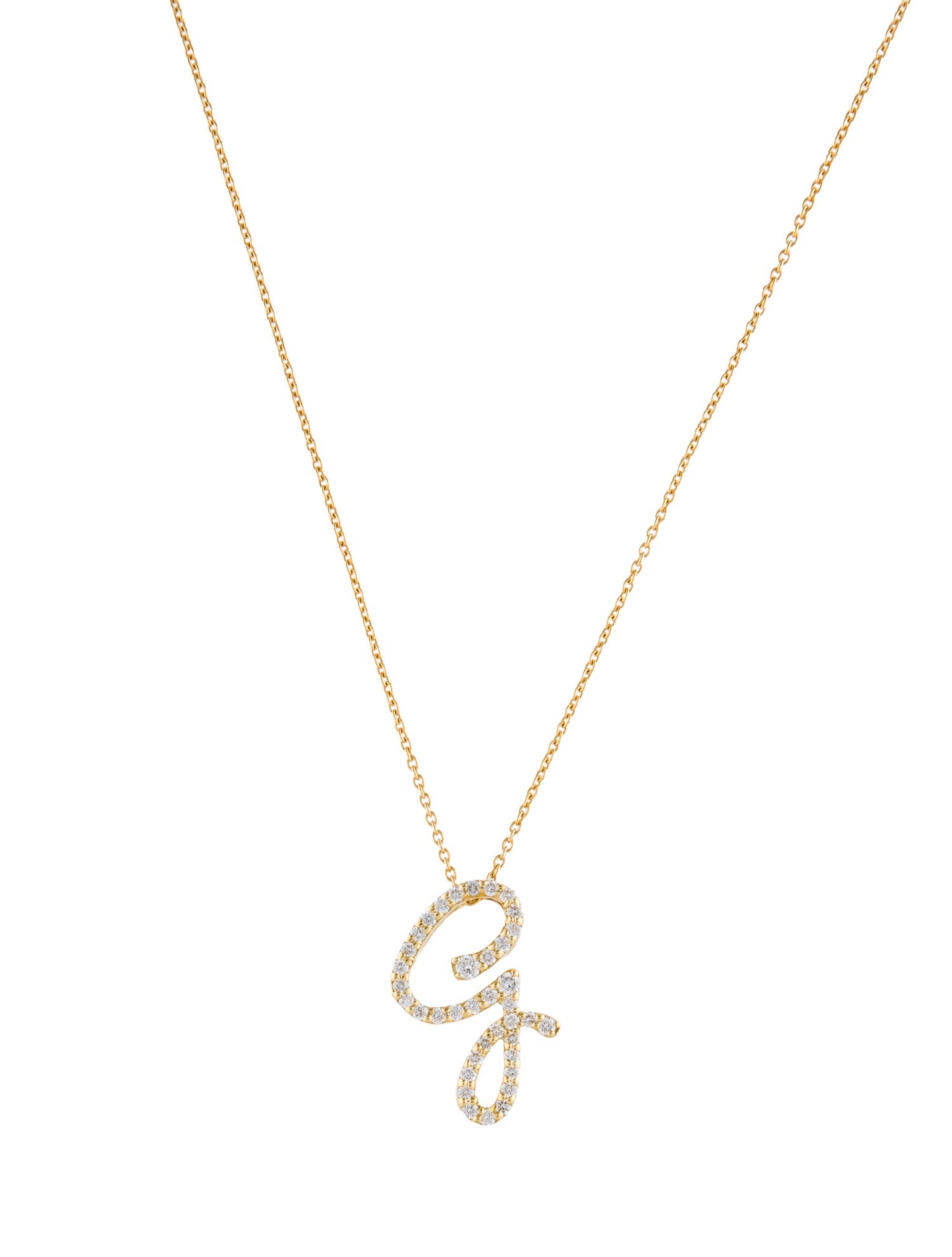 Roberto Coin 18K Diamond Initial 'G' Pendant Necklace
