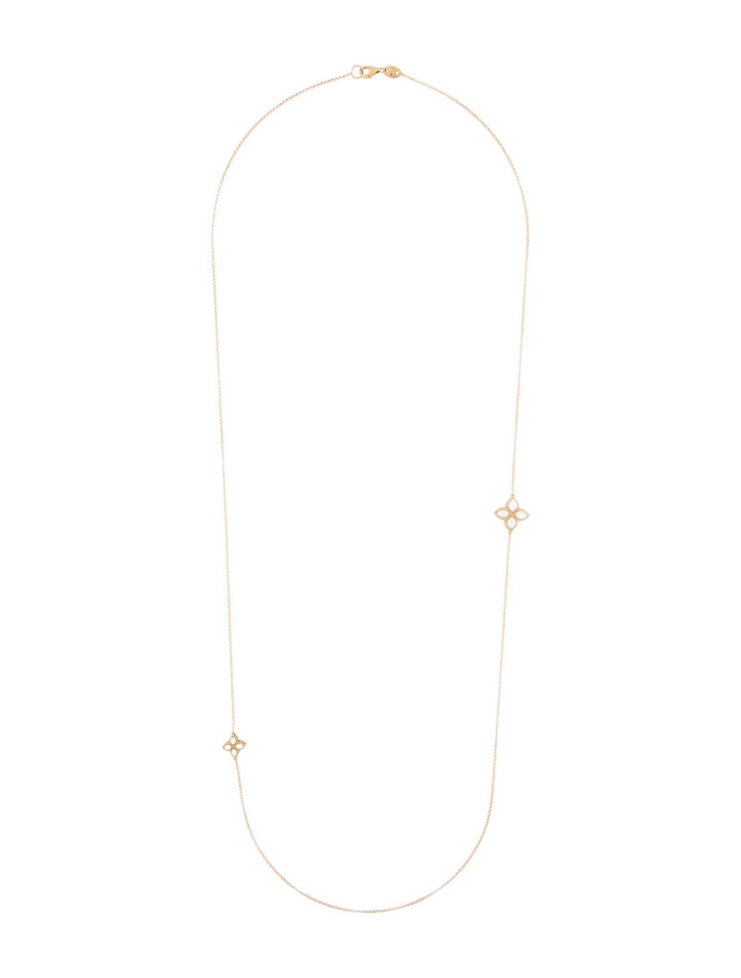 Roberto Coin 18K Mother-of-Pearl & Diamond Flower Station Necklace