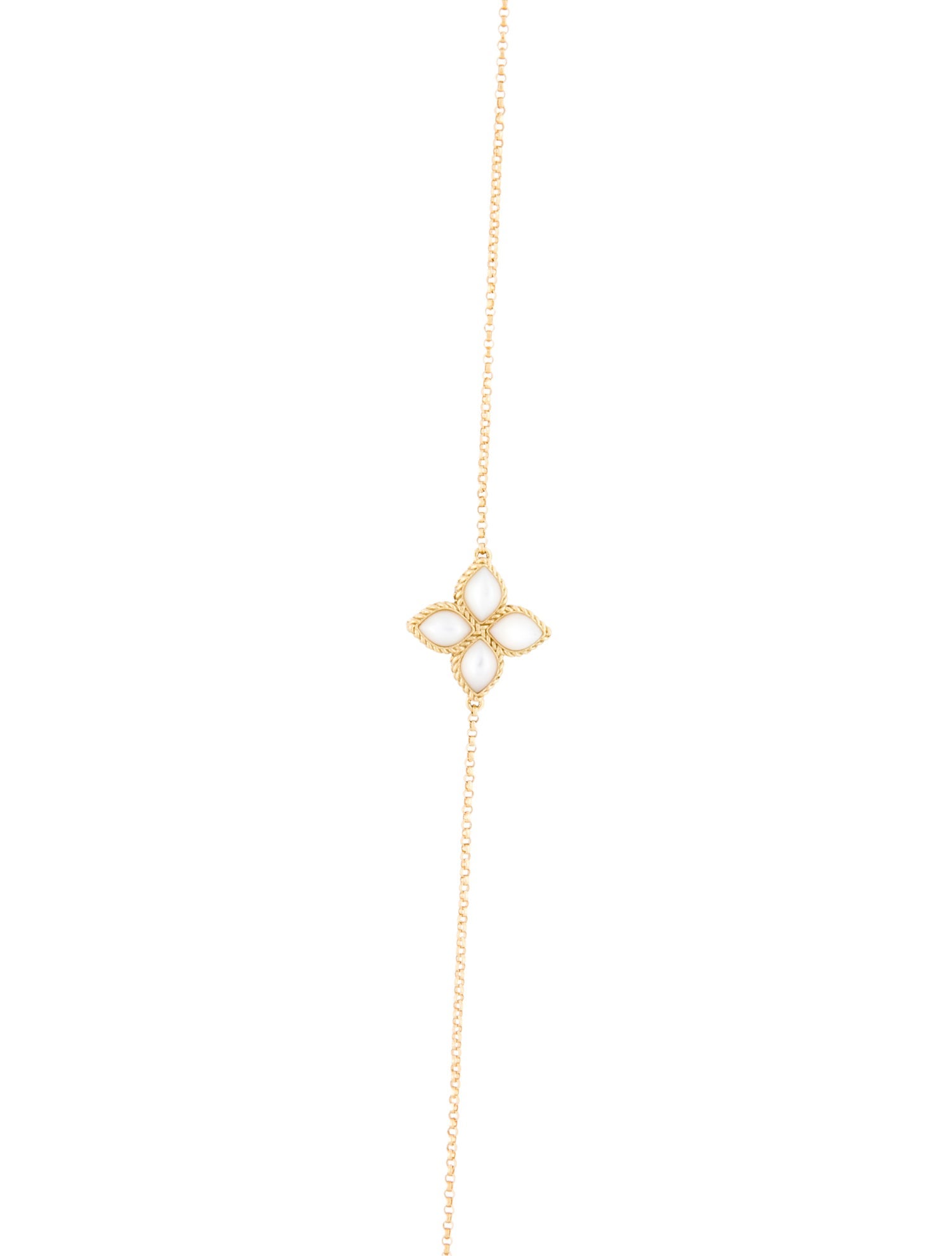 Roberto Coin 18K Mother-of-Pearl & Diamond Flower Station Necklace