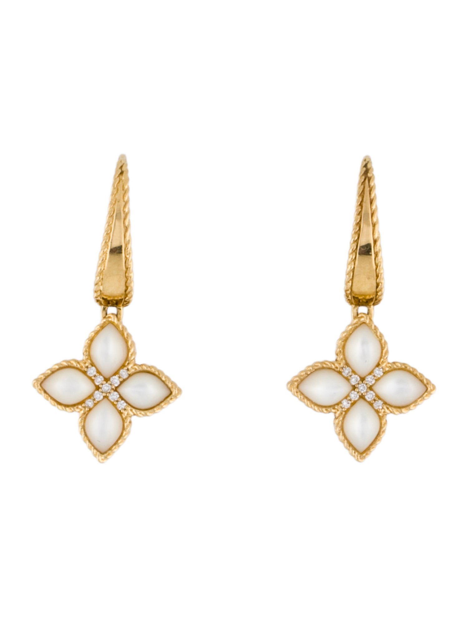 Roberto Coin 18K Venetian Princess Mother-Of-Pearl & Diamond Drop Earrings