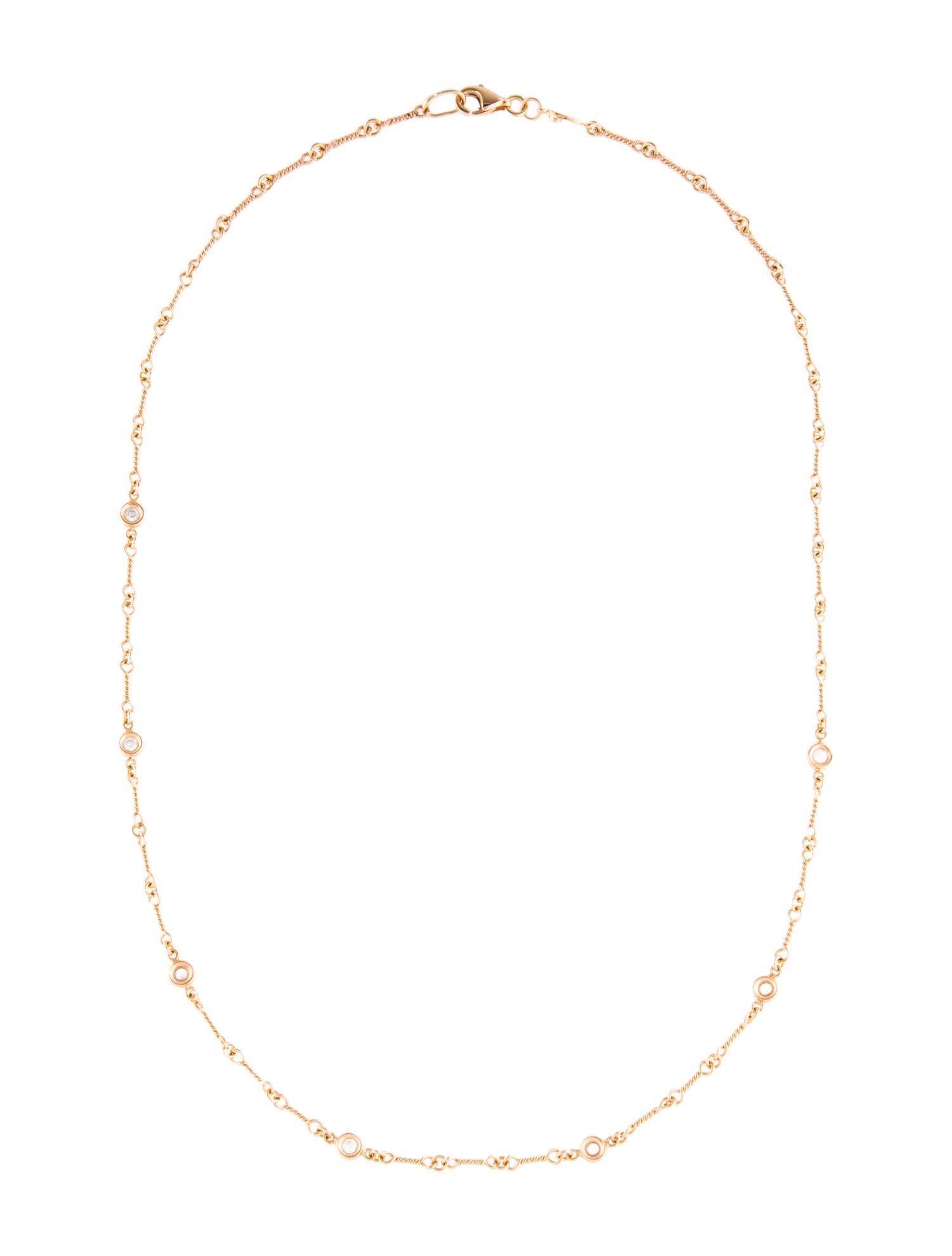 Roberto Coin 18K Diamond Station Necklace