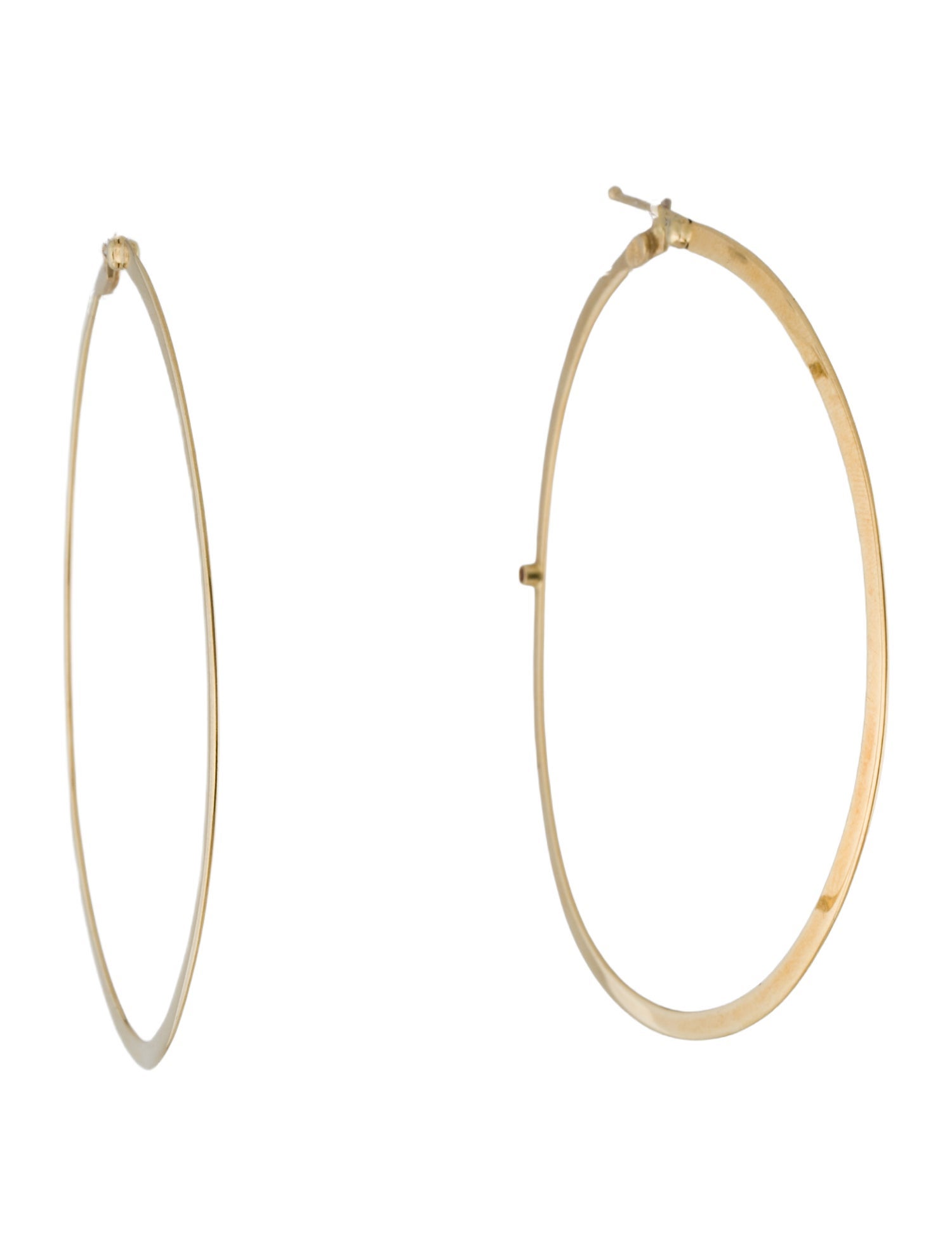 Roberto Coin 18K Large Flat Hoop Earrings