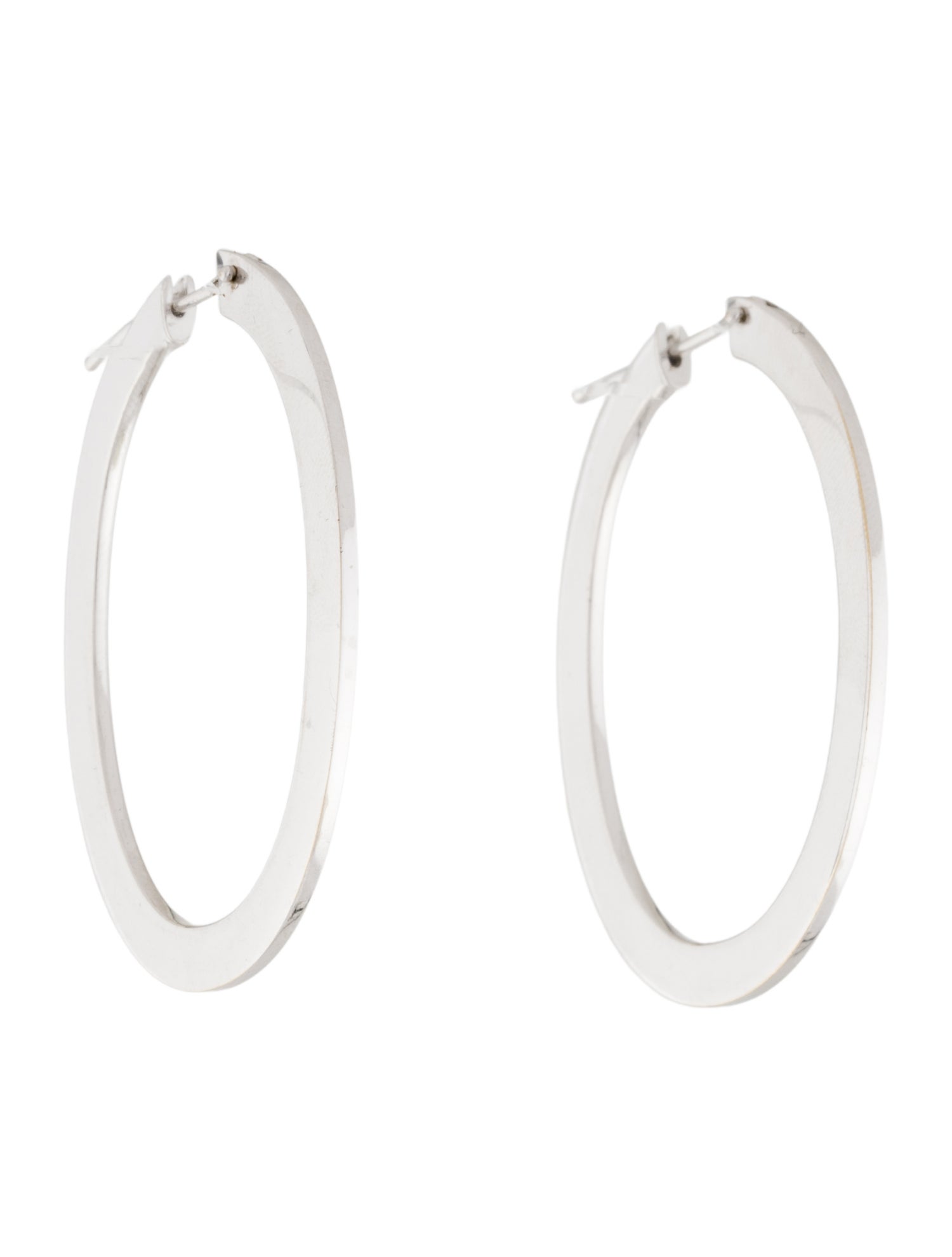 Roberto Coin 18K Flat Oval Hoops
