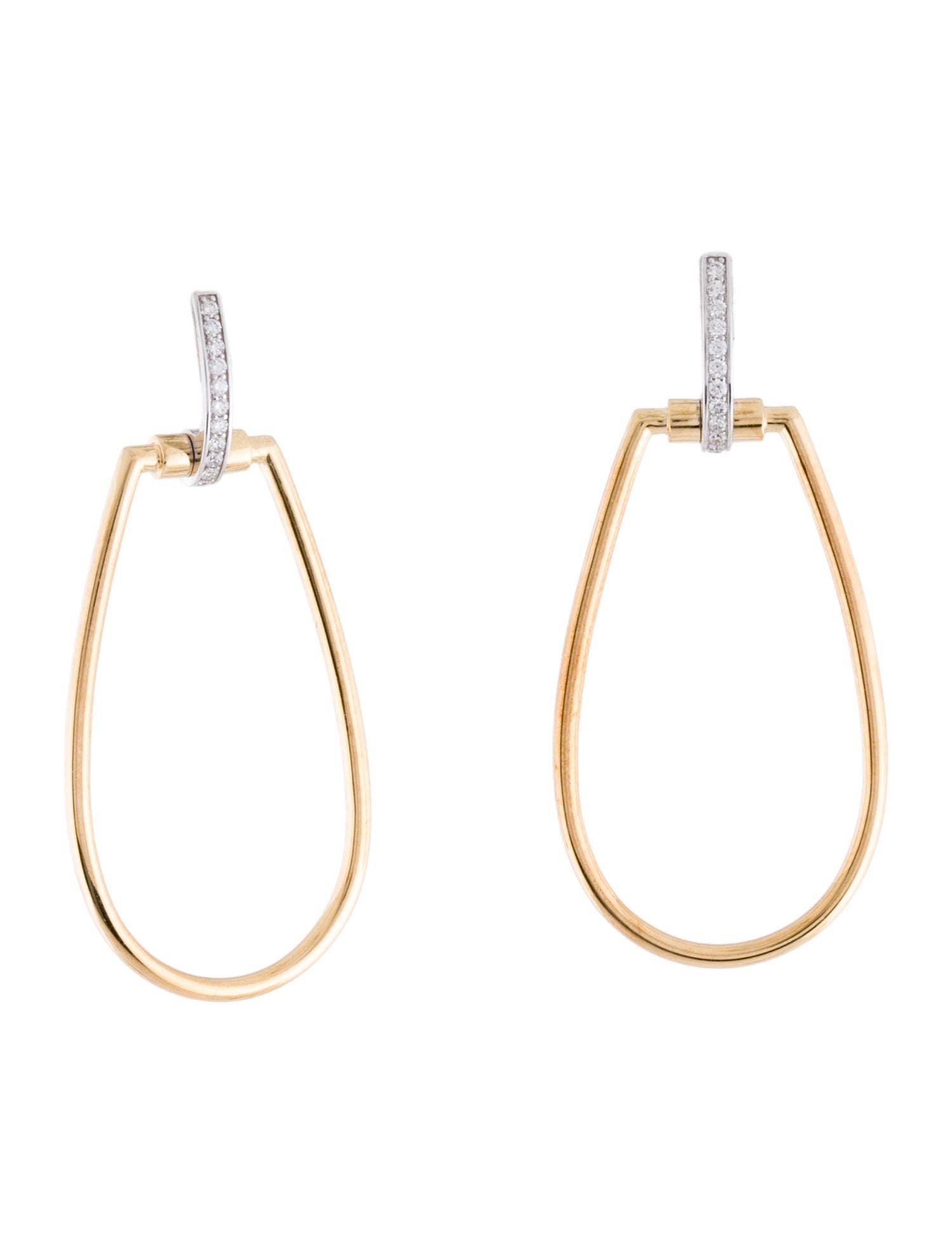 Roberto Coin 18K Diamond Classica Parisienne Drop Earrings