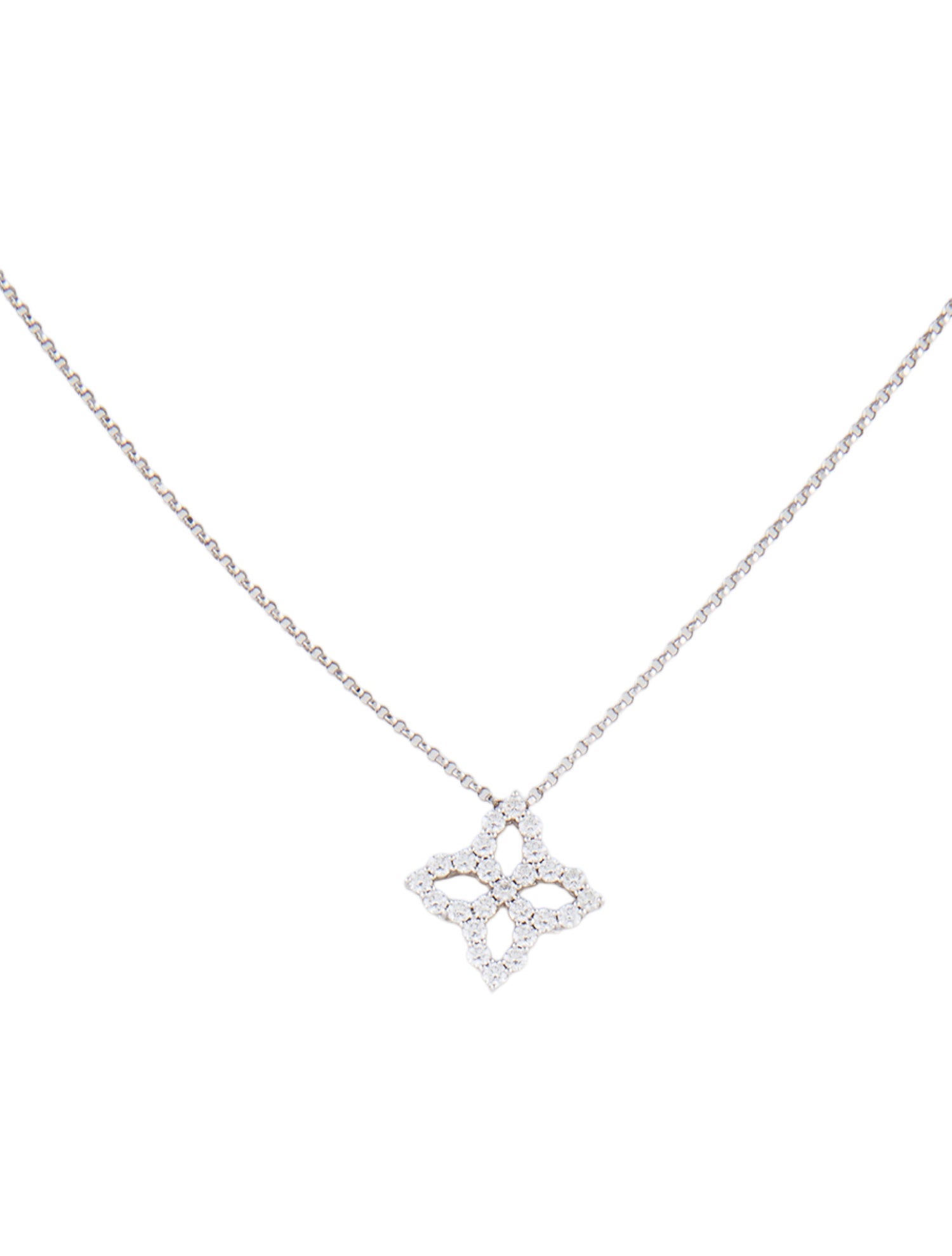 Roberto Coin 18K Diamond Princess Pendant Necklace