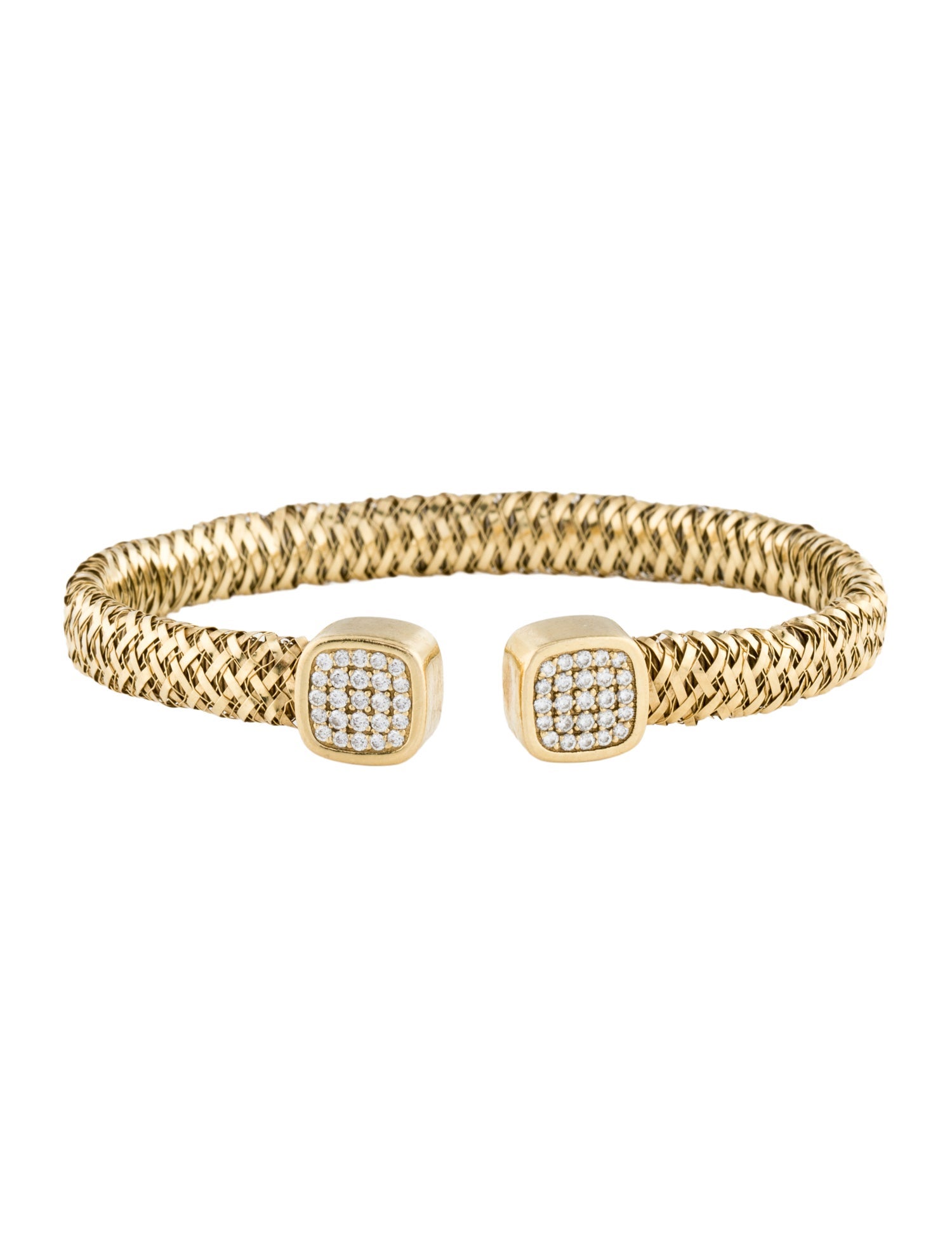Roberto Coin 18K Diamond Primavera Flex Cuff Bracelet