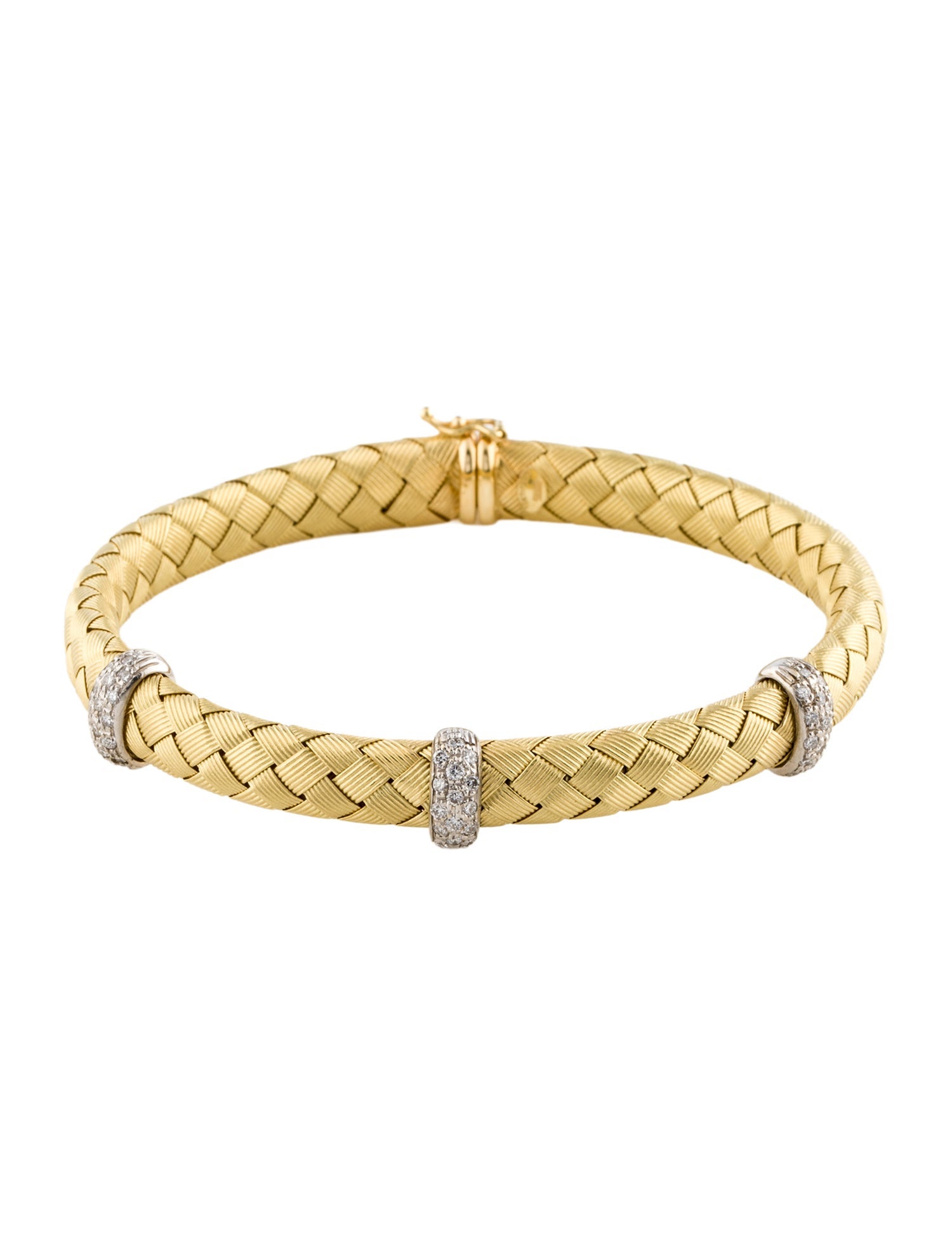 Roberto Coin 18K Sapphire & Diamond Woven Link Bracelet