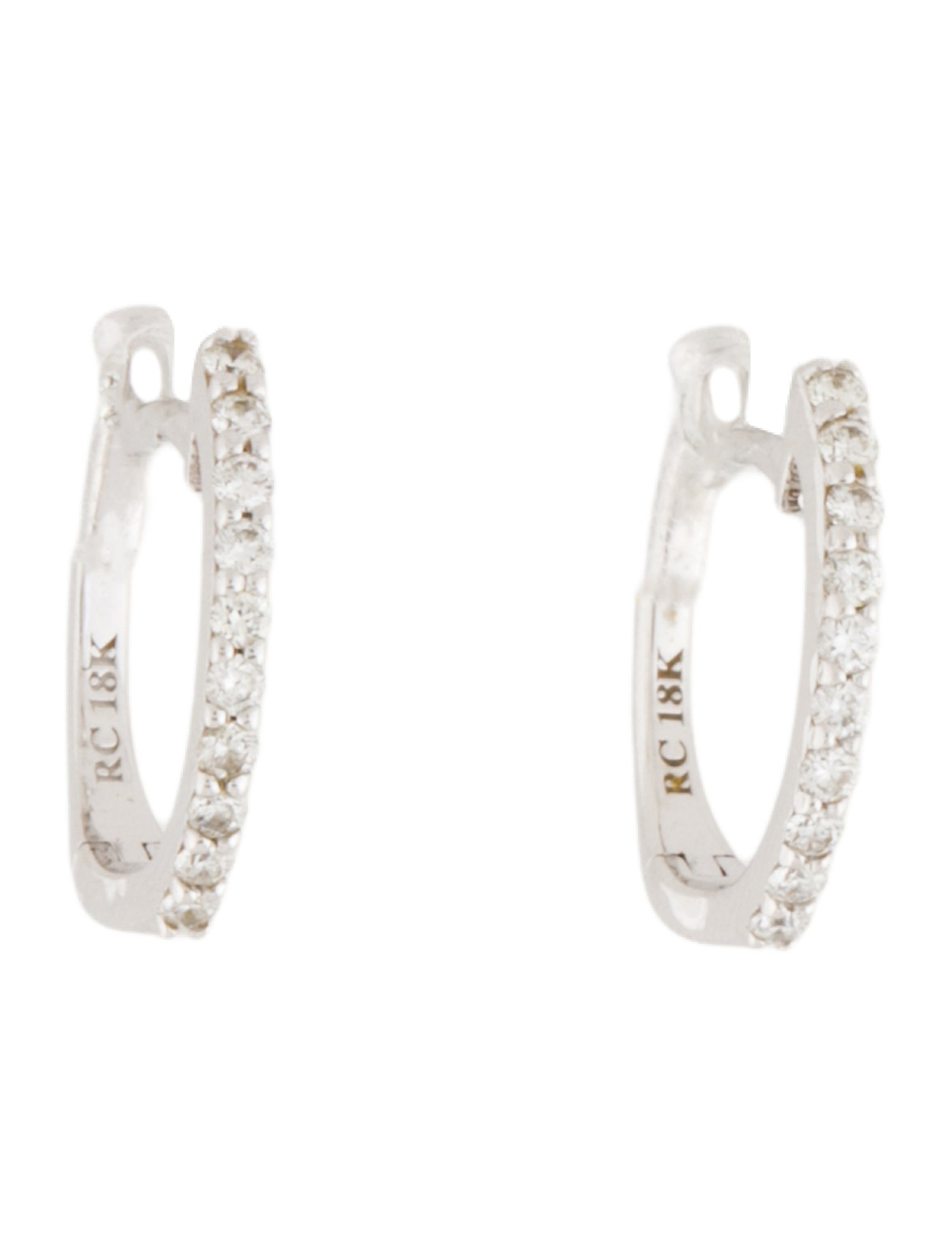 Roberto Coin 14K Diamond Hoop Earrings
