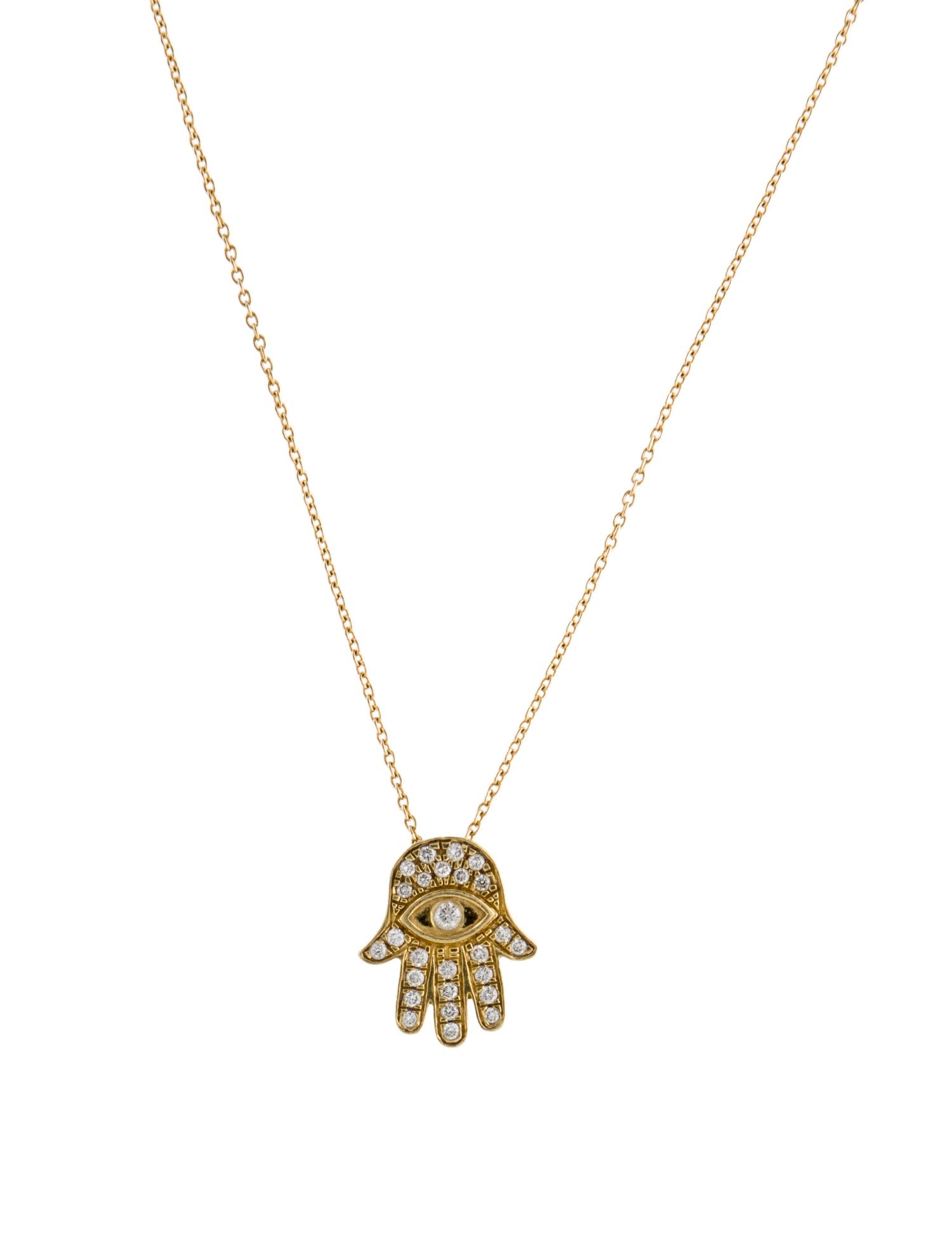 Roberto Coin 18K Diamond Tiny Treasures Hamsa Necklace