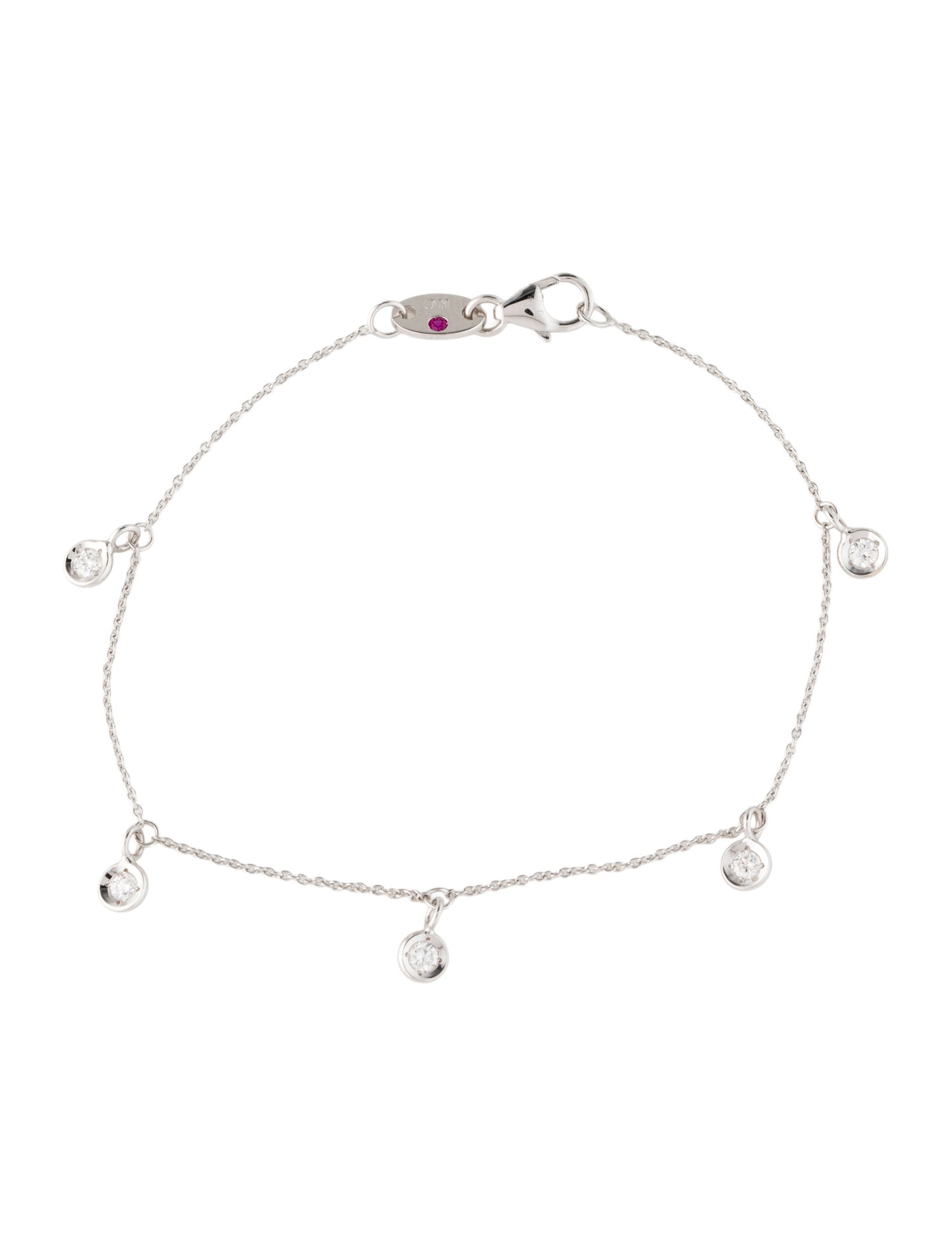 Roberto Coin 18K Diamond Five Station Dangle Bracelet