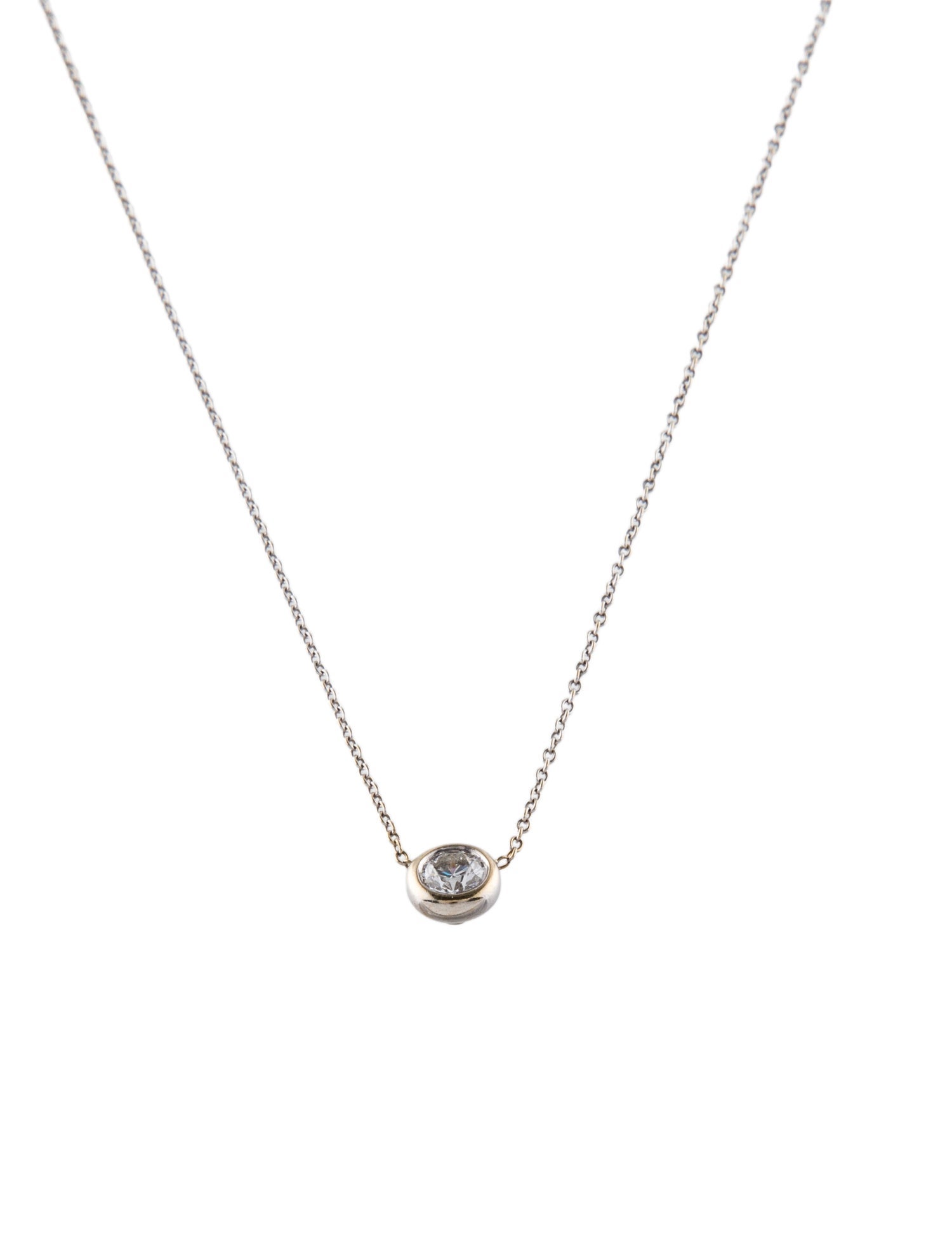 Roberto Coin 18K Diamond Tiny Treasures Bezel Necklace