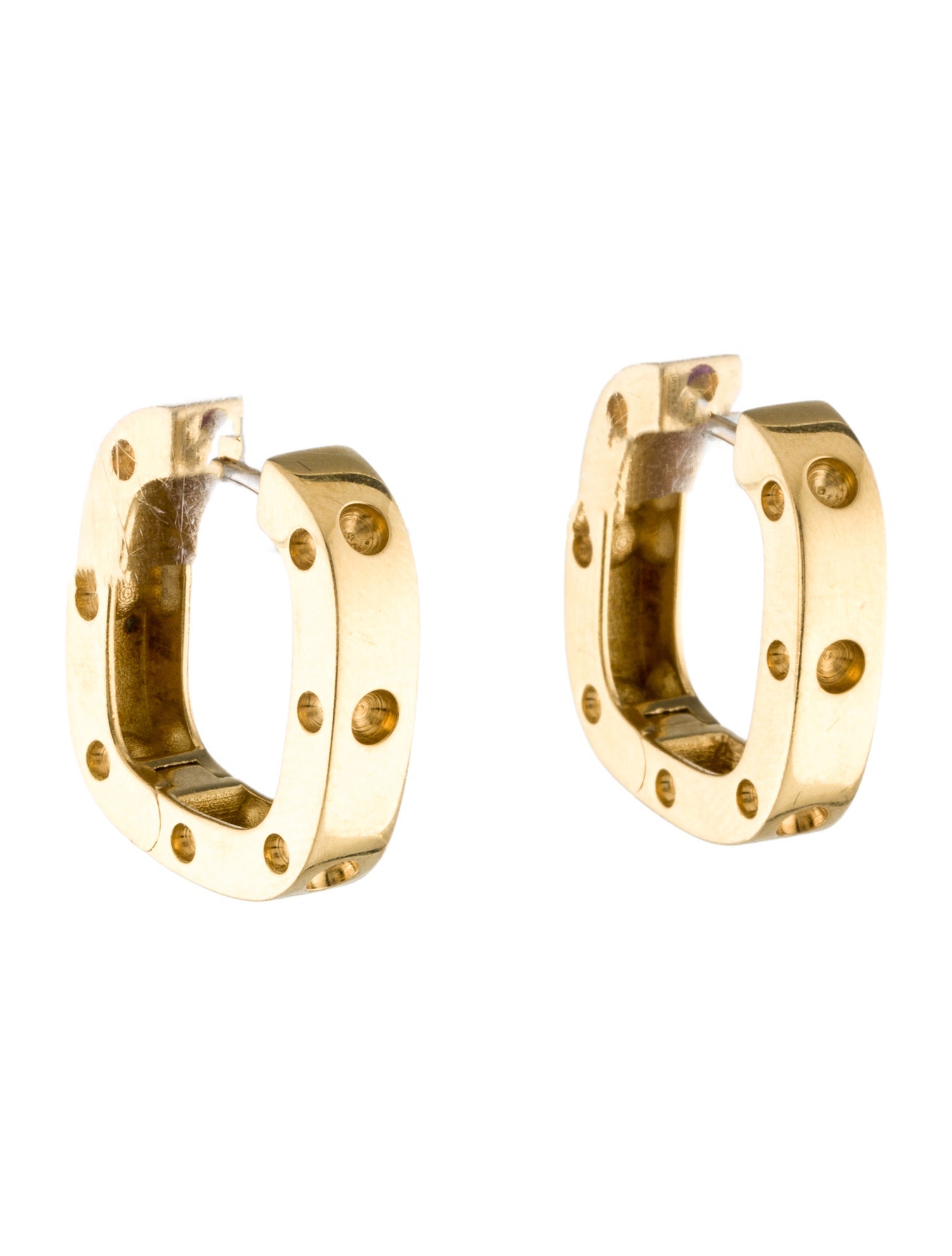 Roberto Coin 18K Pois Moi Square Hoop Earrings