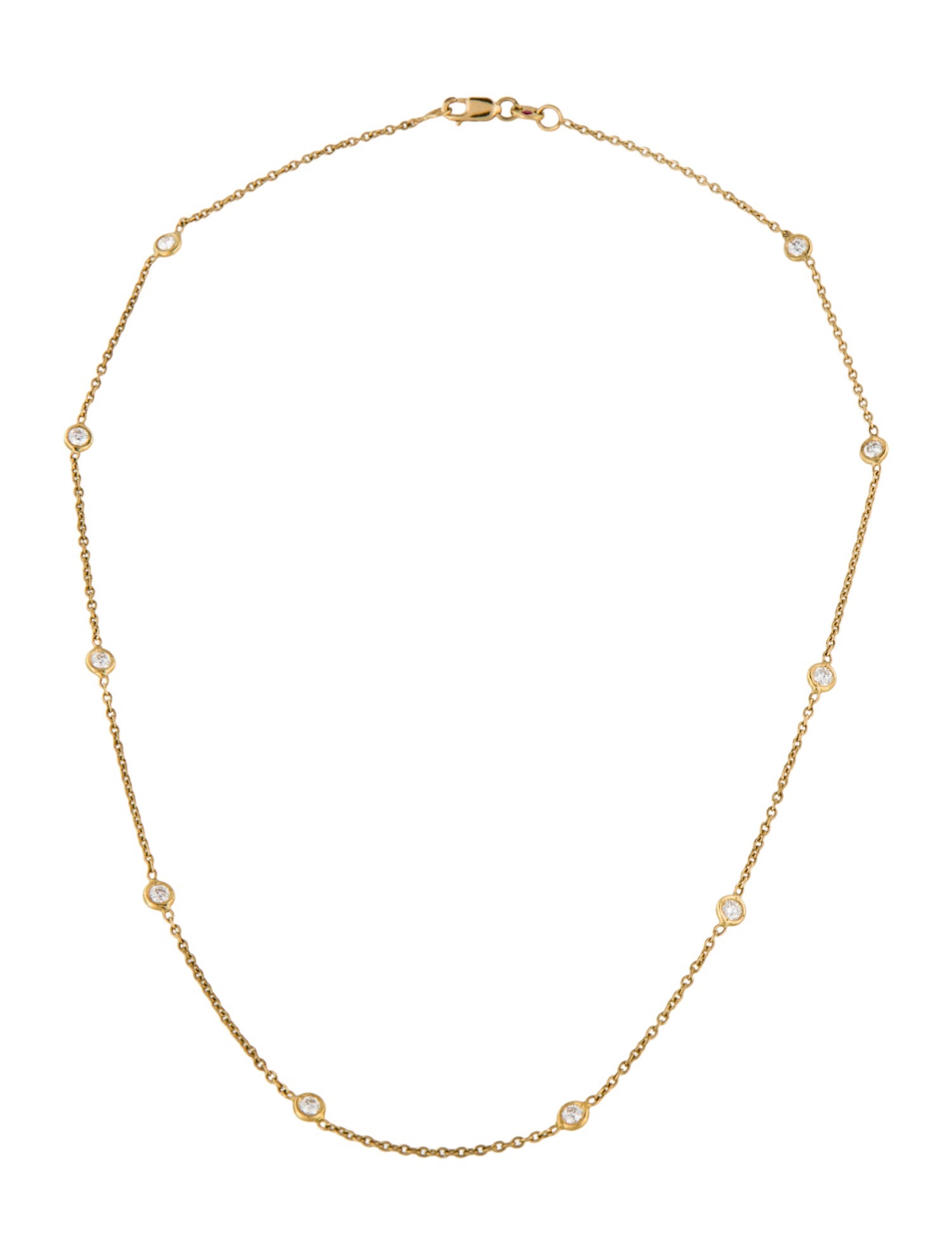 Roberto Coin 18K Diamond By The Inch Ten Station Necklace