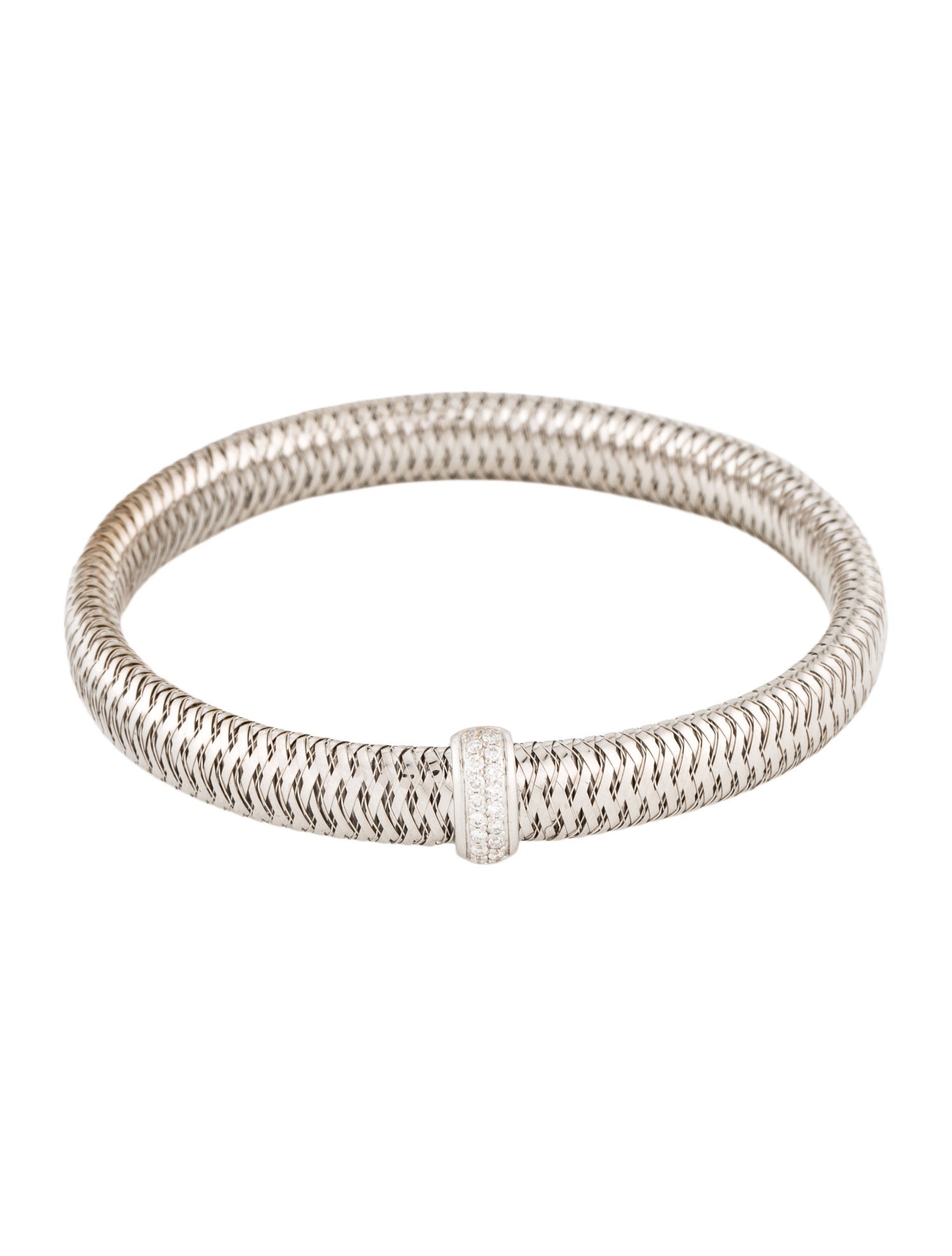 Roberto Coin 18k Diamond Primavera Stretch Mesh Bracelet