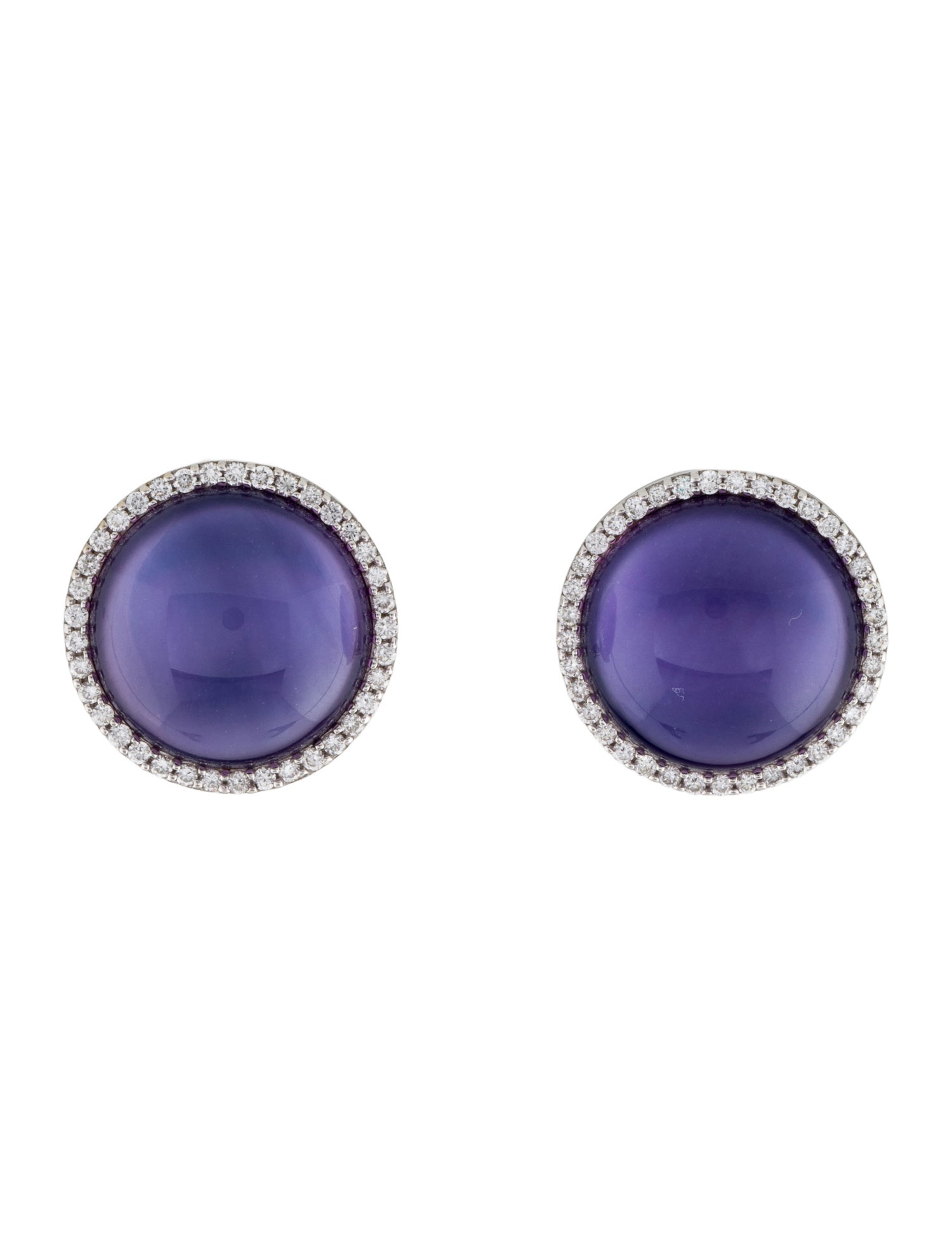 Roberto Coin 18K Mother of Pearl, Lapis and Amethyst Triplet & Diamond Fantasia Ear Clips
