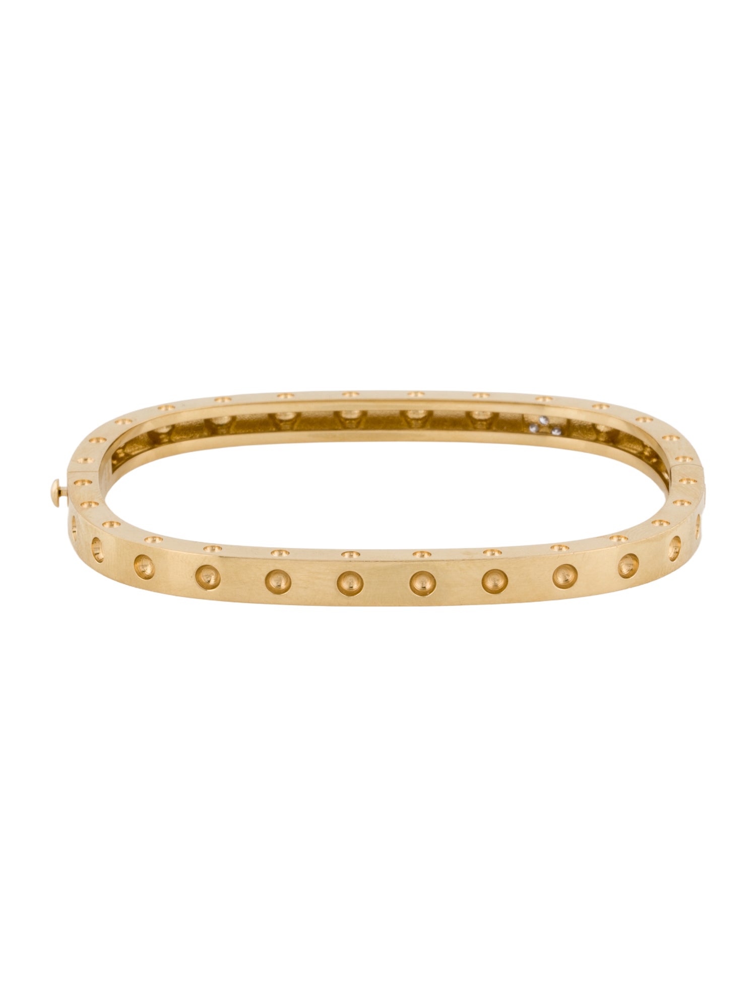 Roberto Coin 18K Diamond Pois Moi Square Bangle