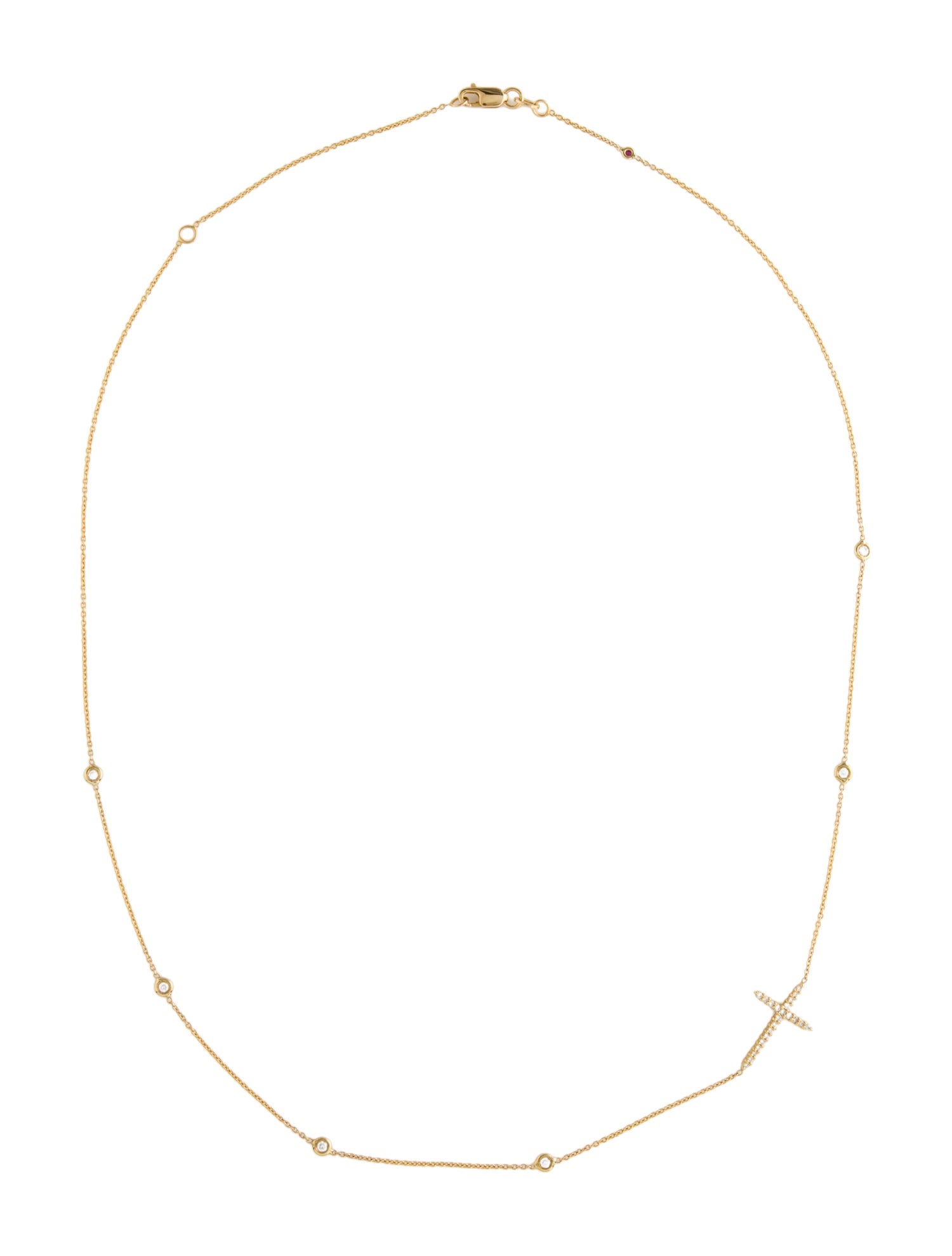Roberto Coin 18K Diamond Integrated Cross Necklace