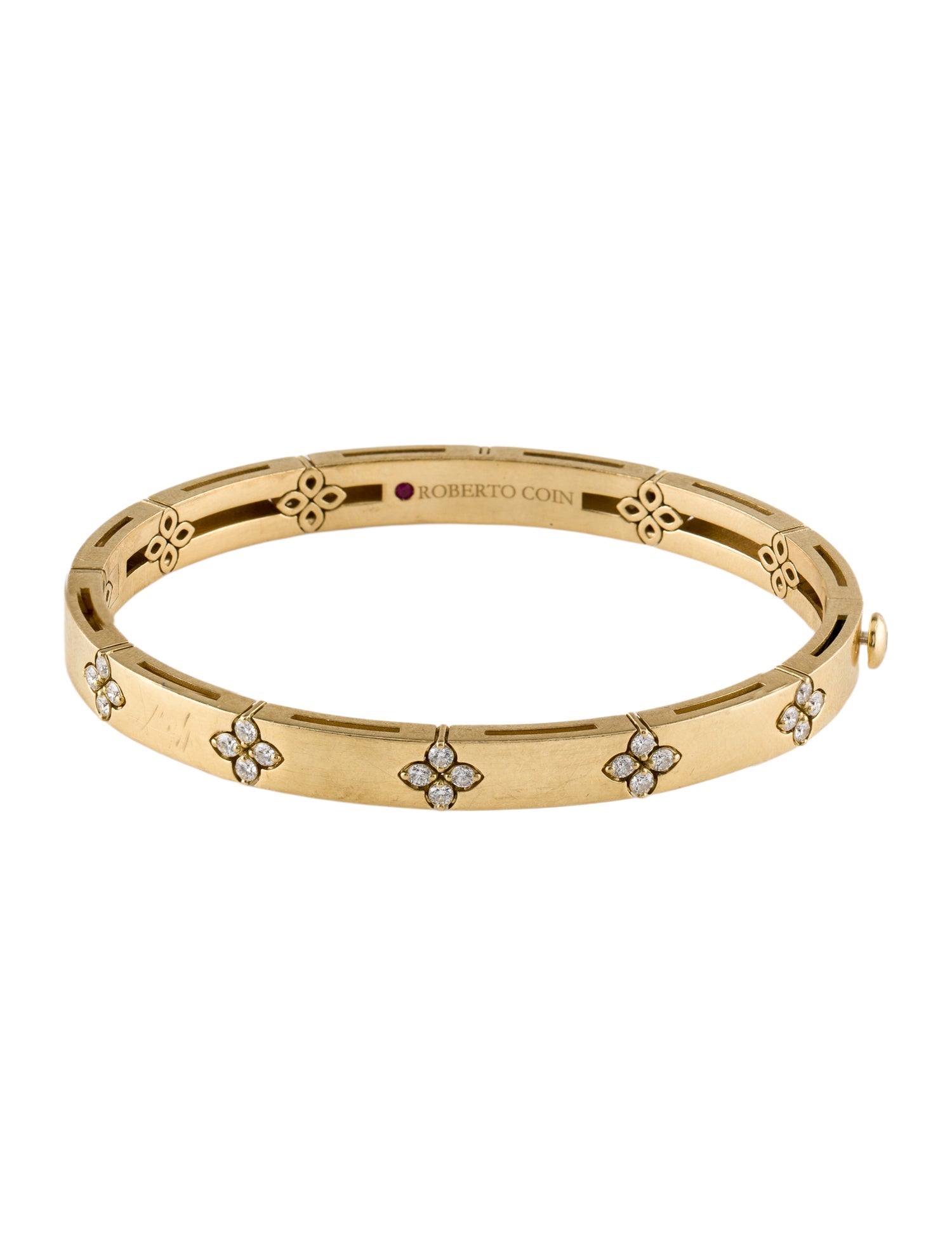 Roberto Coin 18K Diamond Love in Verona Wide Bangle