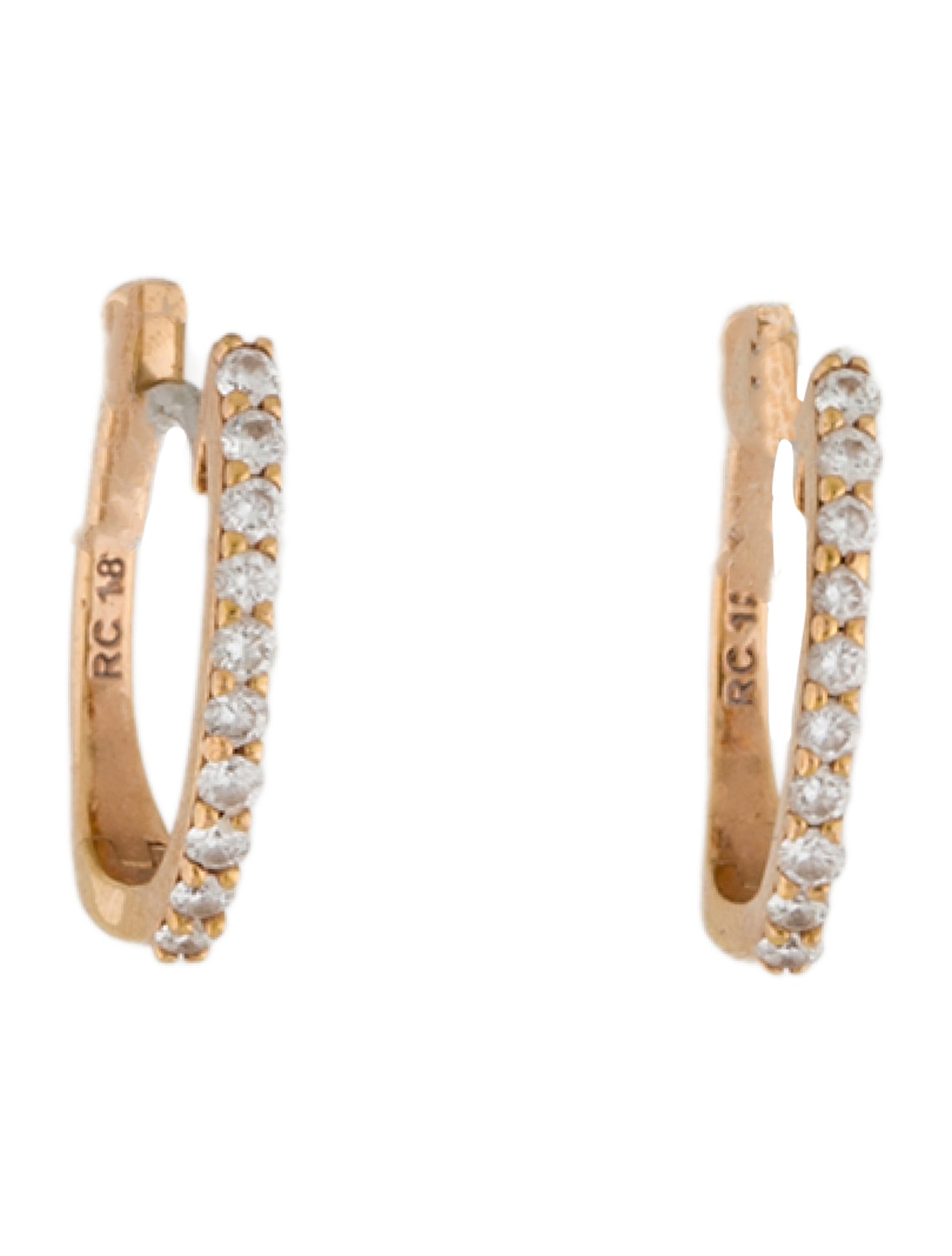 Roberto Coin 18K Diamond Hoop Earrings