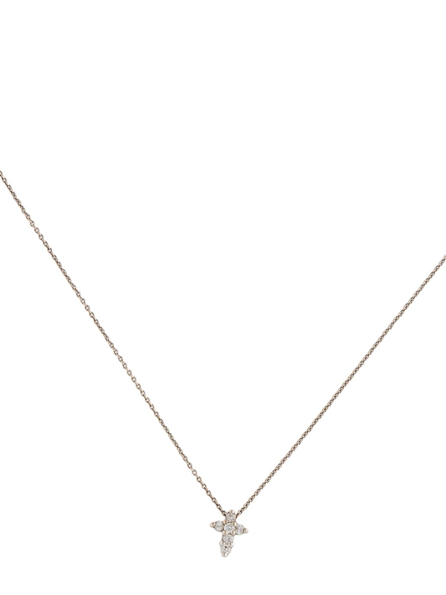 Roberto Coin 18K Diamond Baby Cross Pendant Necklace