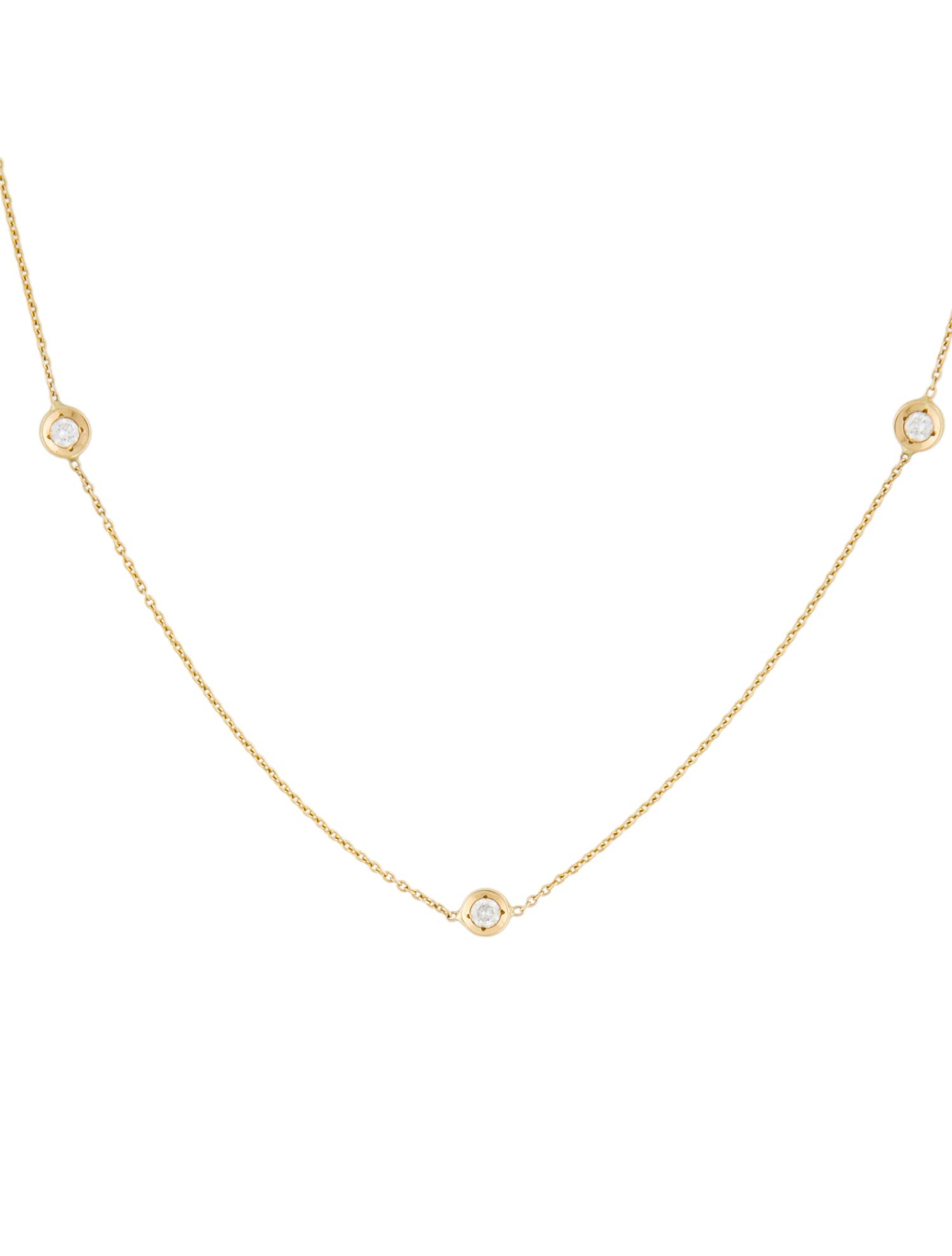 Roberto Coin 18K Diamond Station Necklace