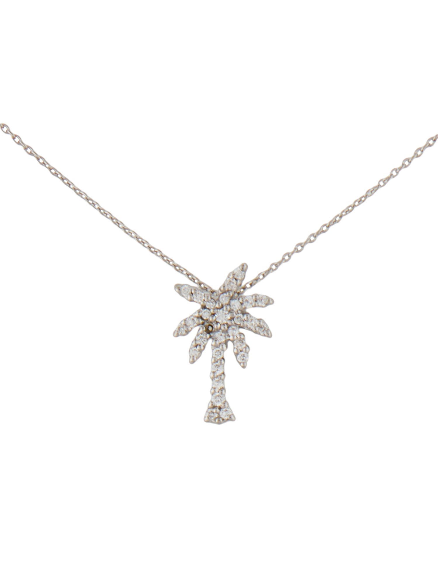 Roberto Coin 14K Diamond Palm Tree Necklace